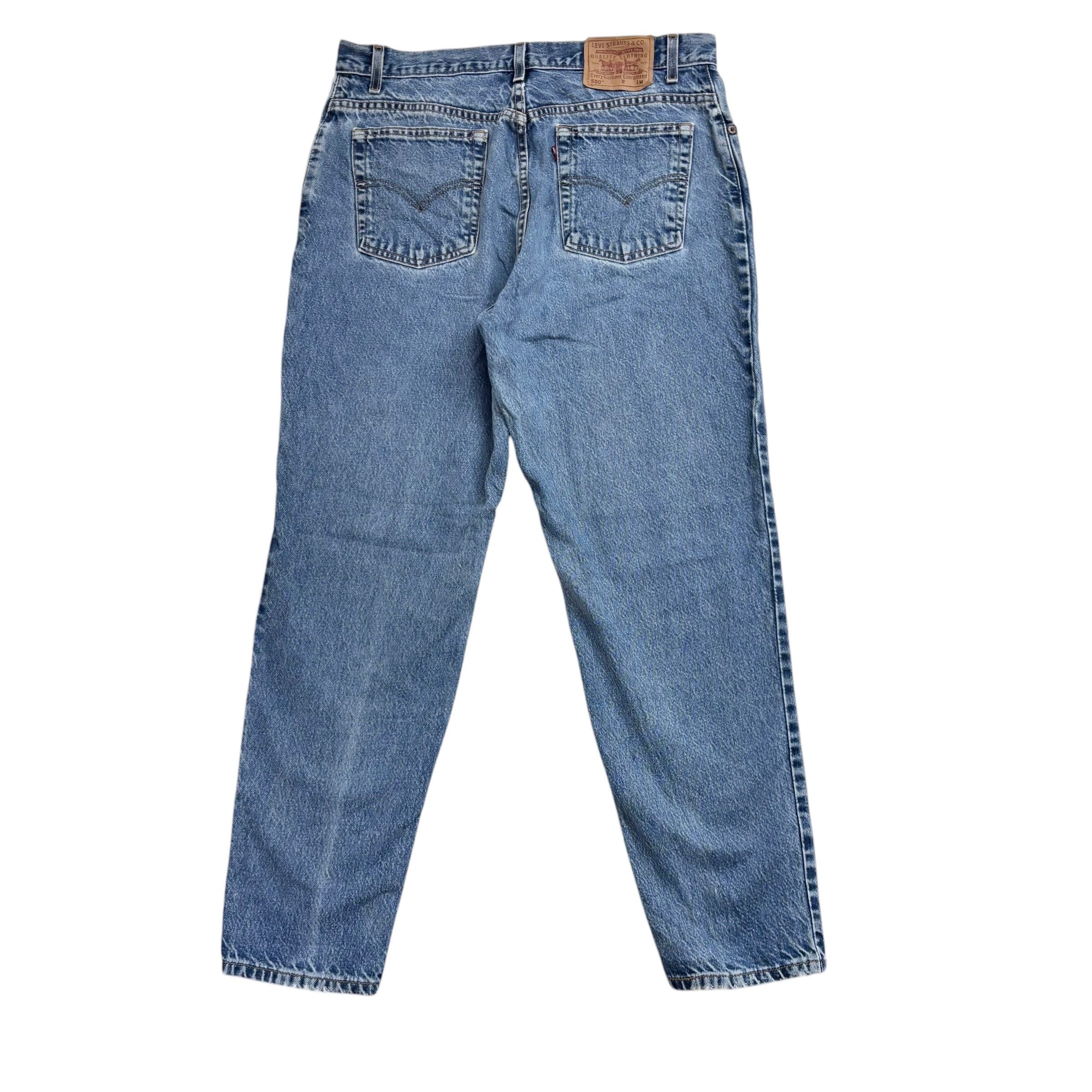 Levis 550 Jeans W34 L31 Womens Light Blue Relaxed Taper Mom Vintage Denim