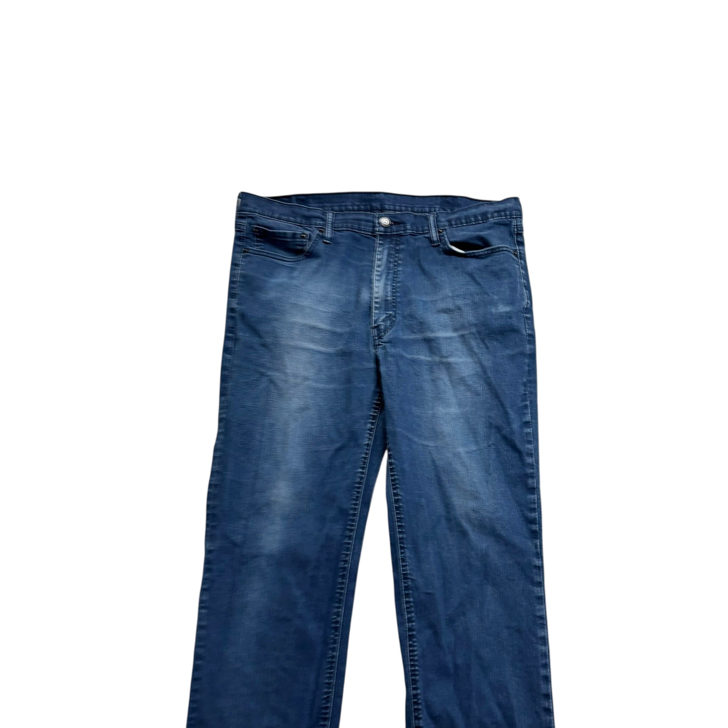 Levis 541 Jeans W40 L30 Mens Navy Blue Athletic Tapered Fit Stretch Denim (F)