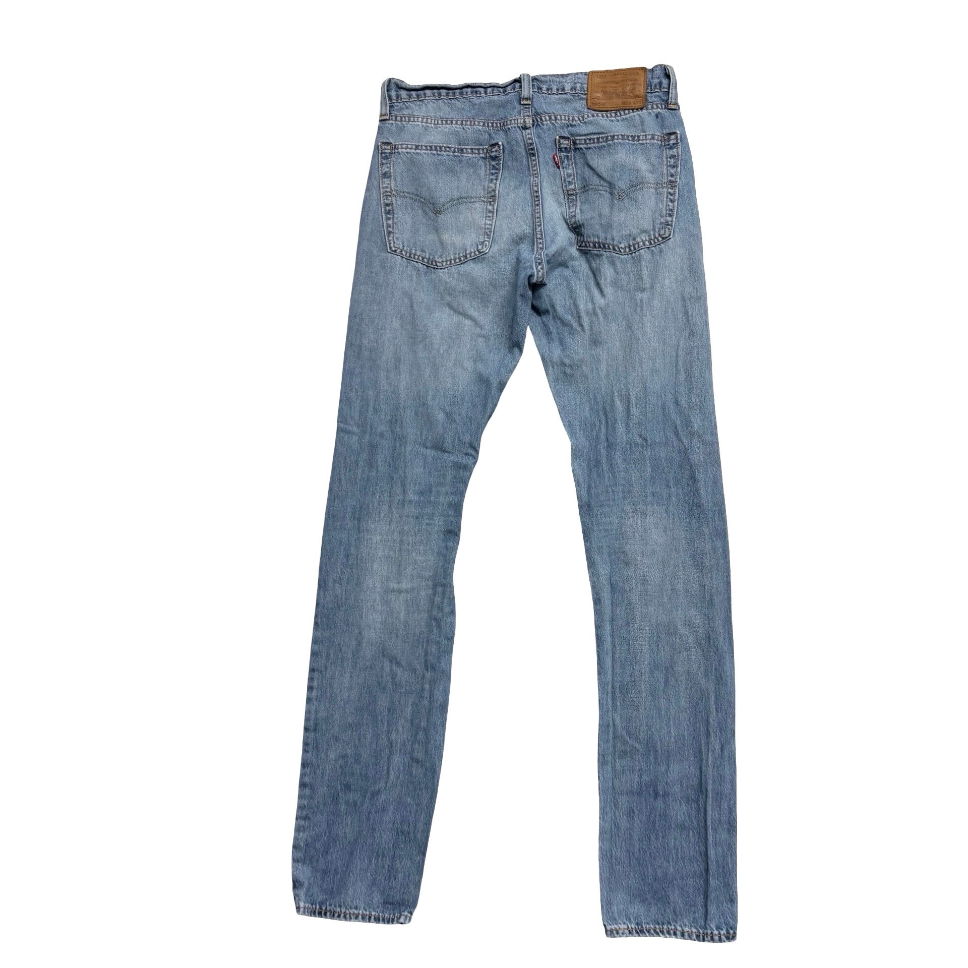 Levis 510 Jeans W30 L34 Mens Light Blue Skinny Fit Stretch Denim