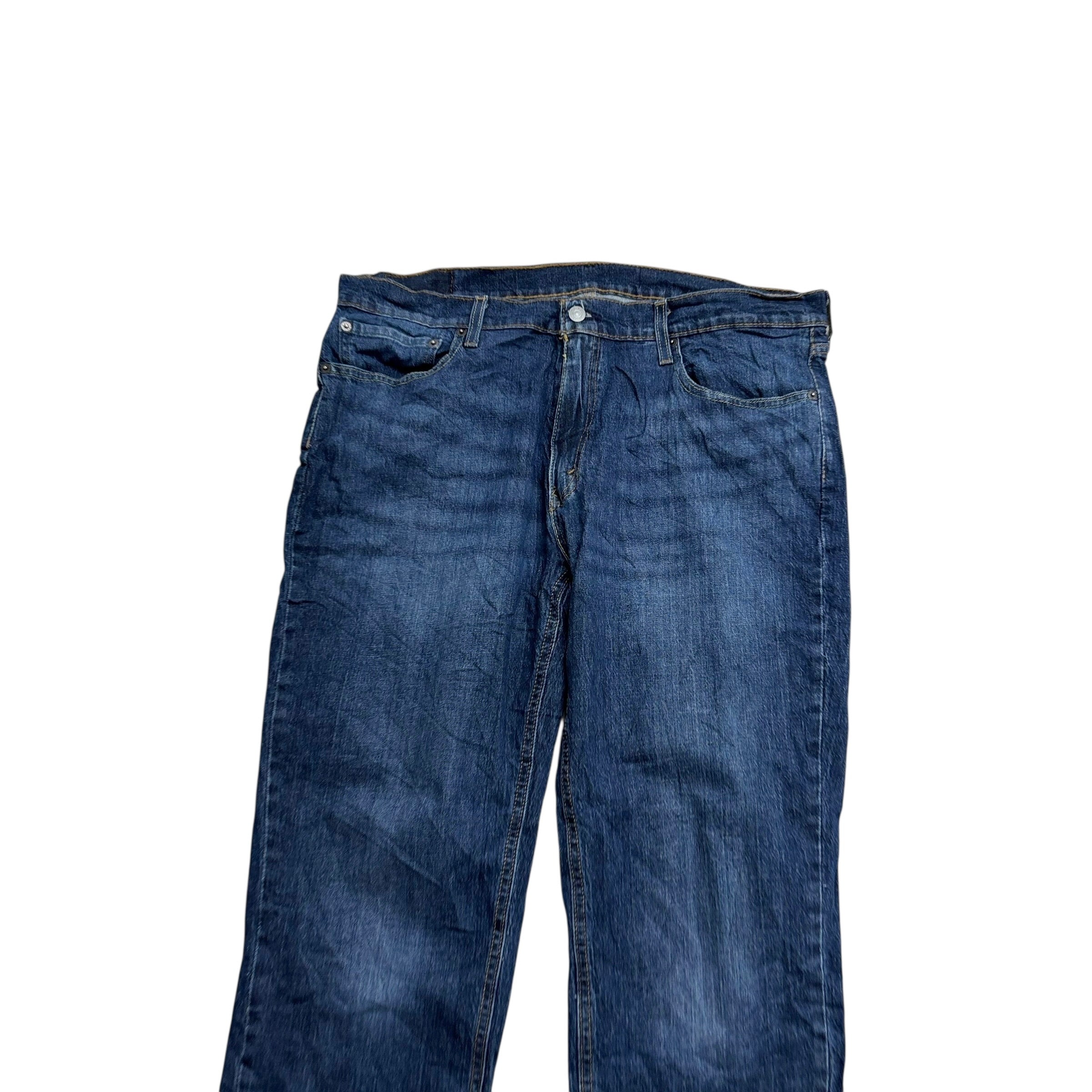 Levis 541 Jeans W38 L30 Mens Dark Blue Athletic Tapered Fit Stretch Denim (E)