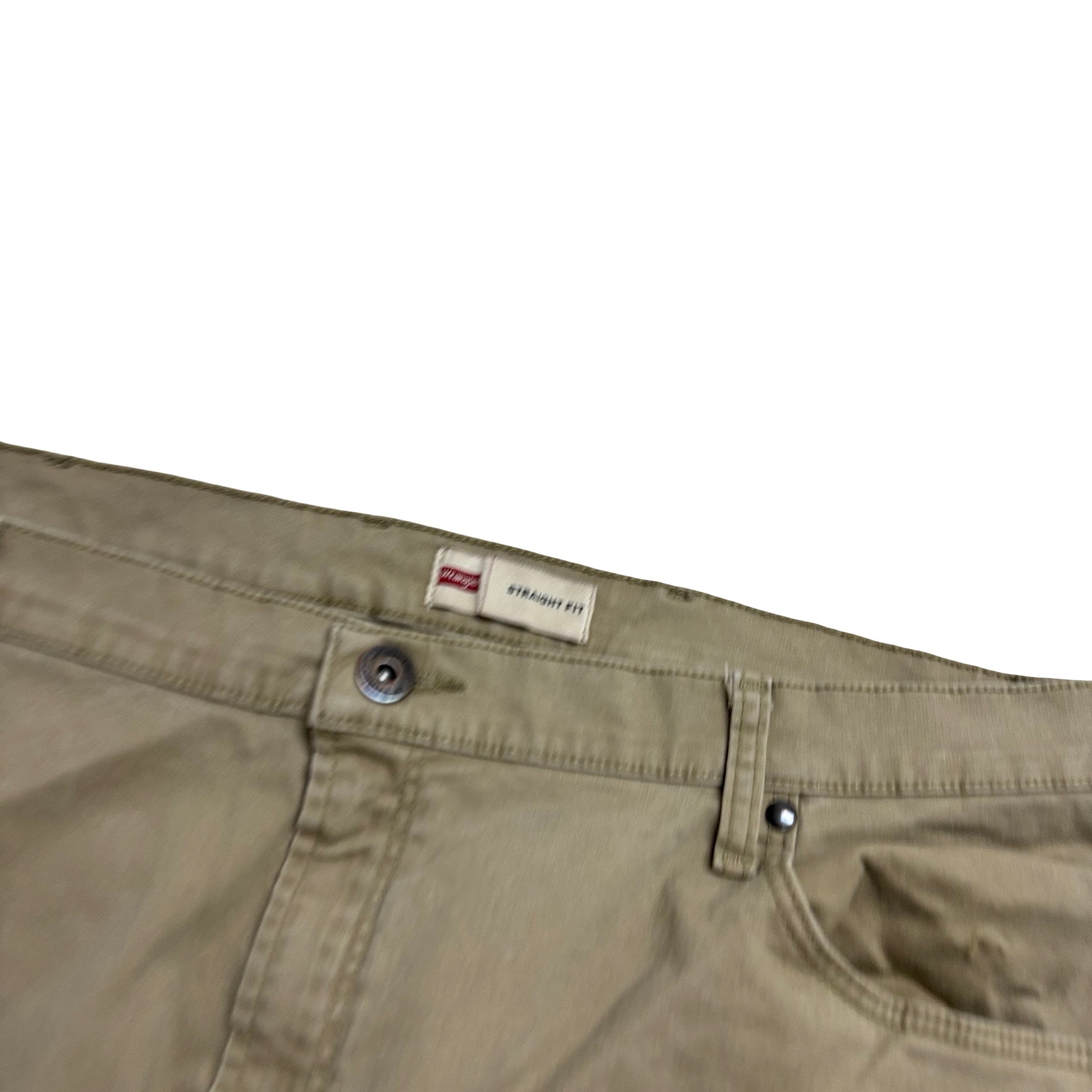 Wrangler Trousers W40 L30 Mens Beige Regular Straight Fit Stretch Pants