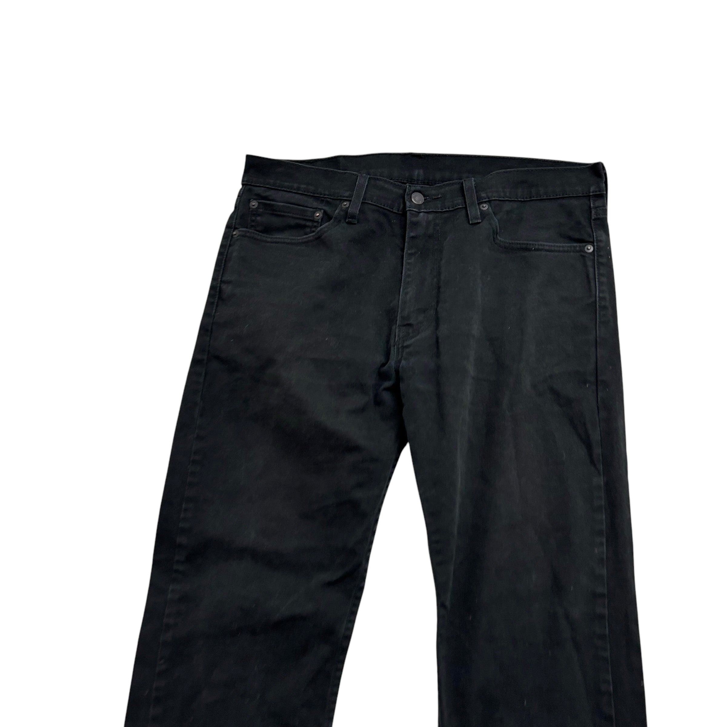 Levis 513 Jeans W34 L29 Mens Black Slim Straight Fit Stretch Denim
