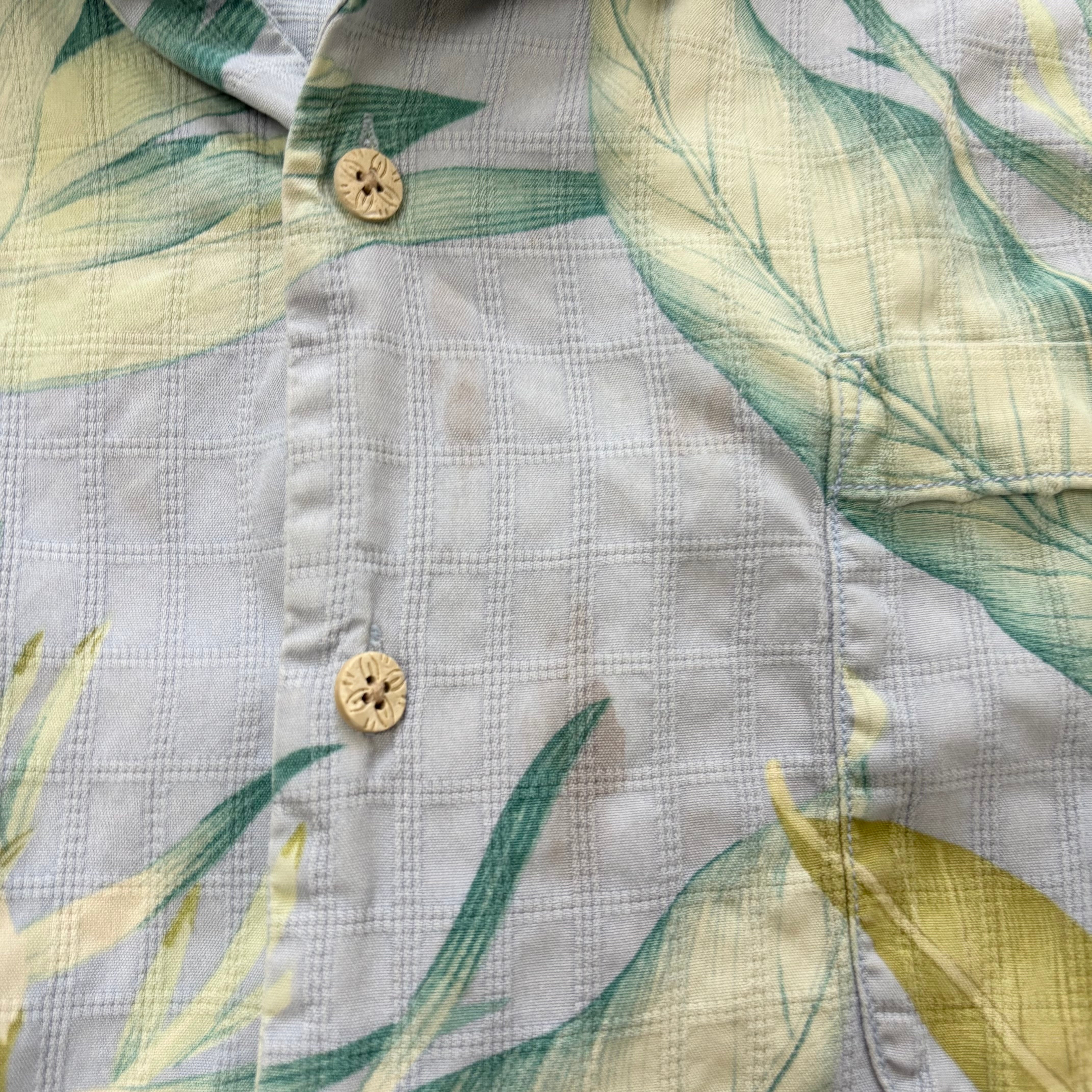 Vintage Hawaiian Shirt Mens XXL Blue Tommy Bahama Short Sleeve Silk (F)