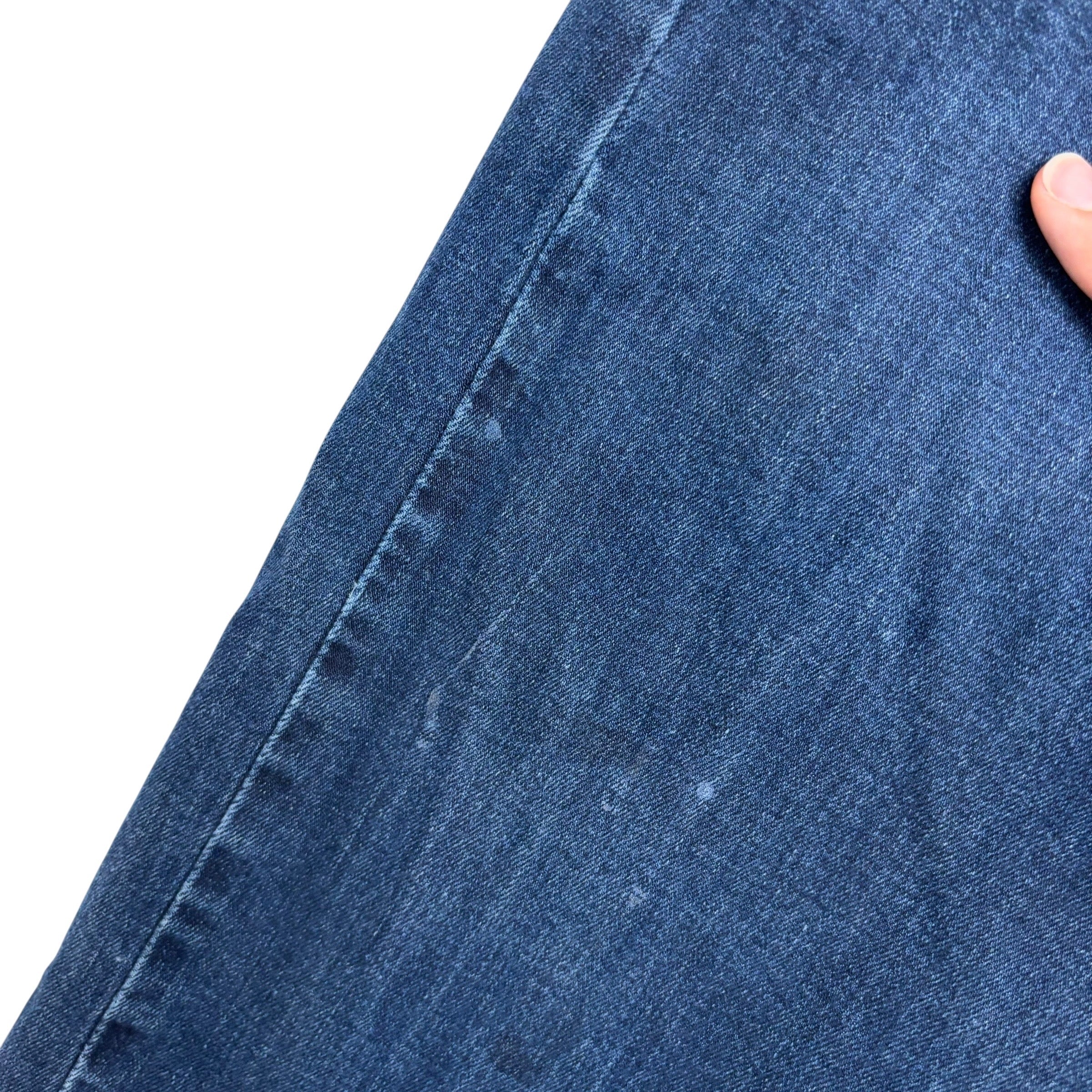 Levis 502 Jeans W28 L29 Mens Navy Blue Regular Tapered Fit Stretch Denim (F)
