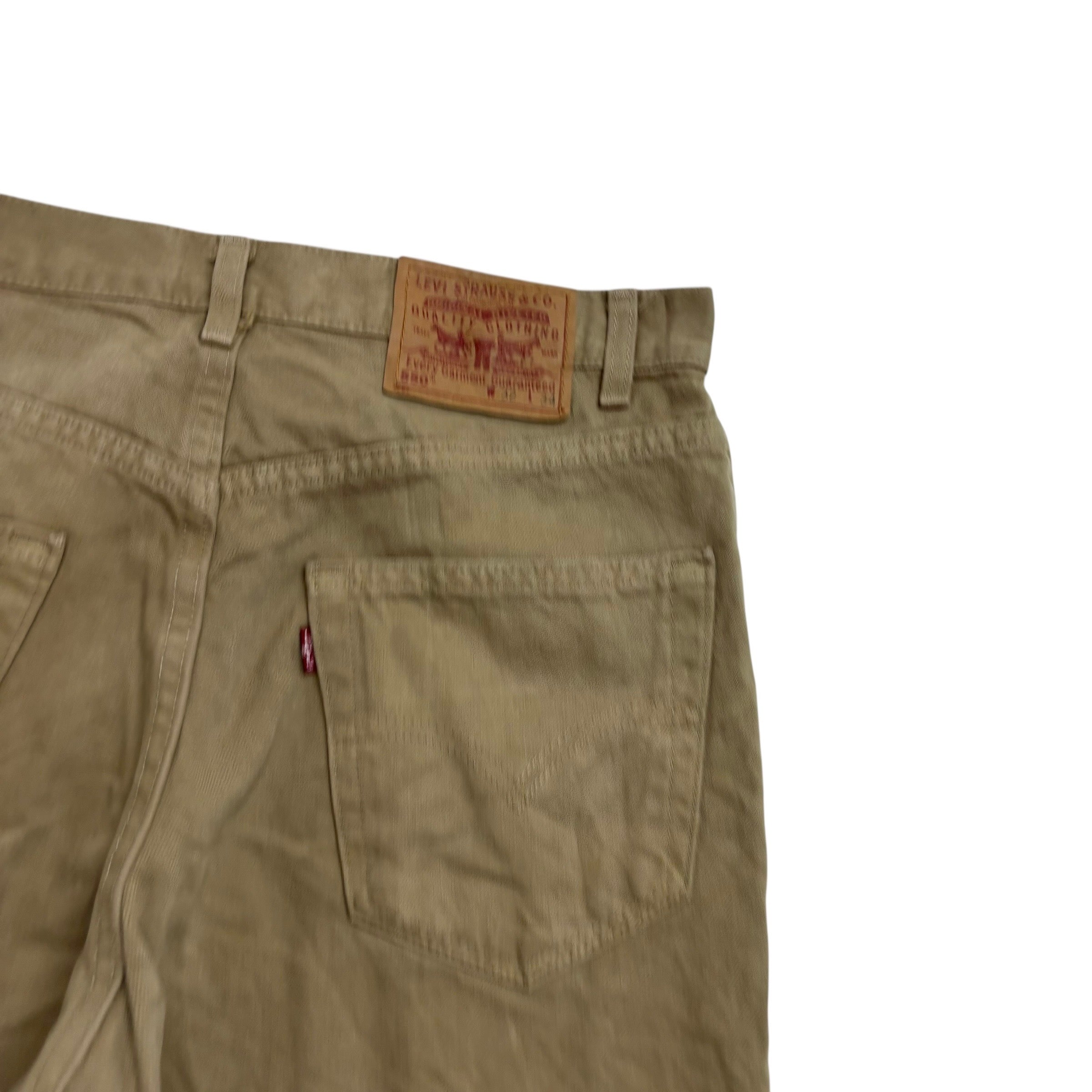 Levis 550 Jeans W32 L35 Mens Beige Relaxed Tapered Vintage Denim (E)