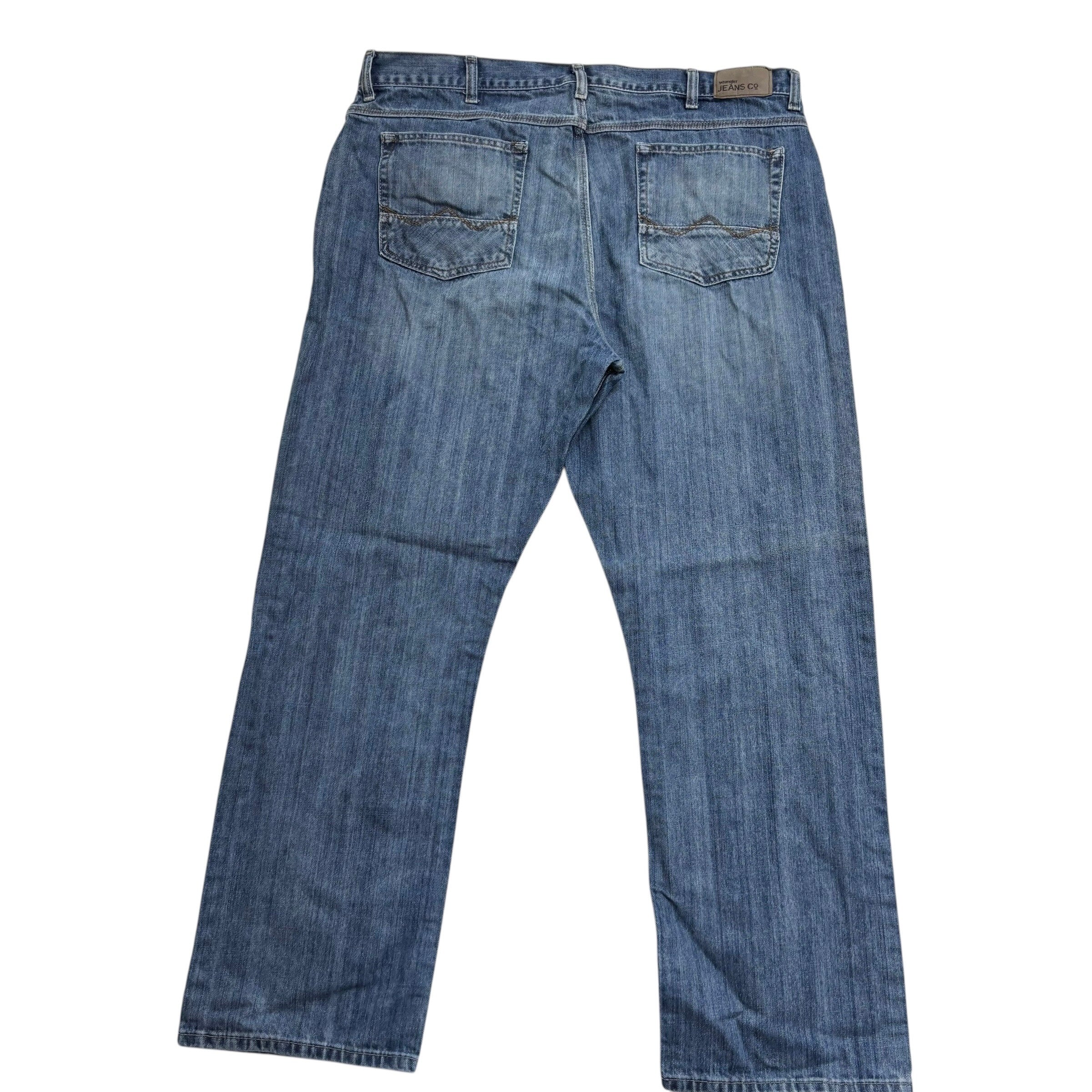 Wrangler Jeans W40 L32 Mens Mid Blue Relaxed Bootcut Fit Vintage Denim