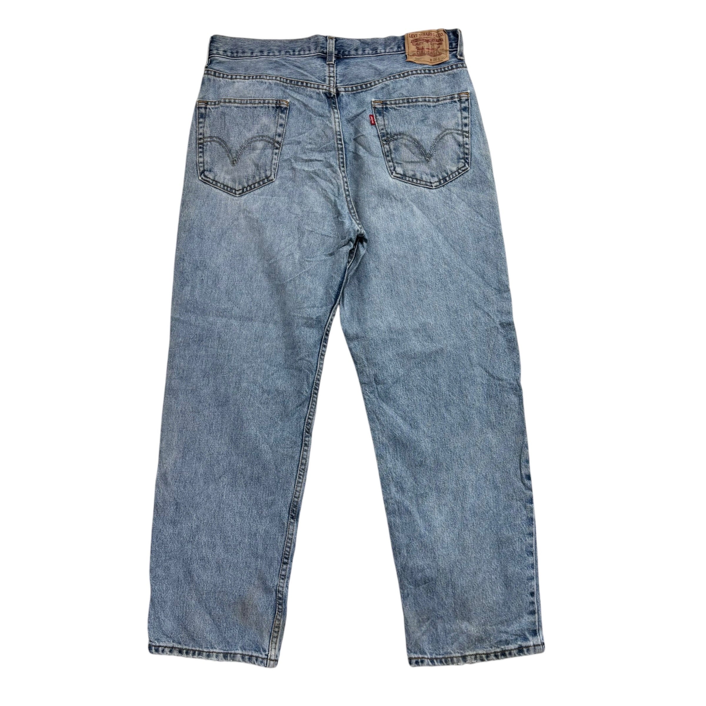 Levis 550 Jeans W36 L30 Mens Light Blue Baggy Relaxed Straight Fit Vintage Denim