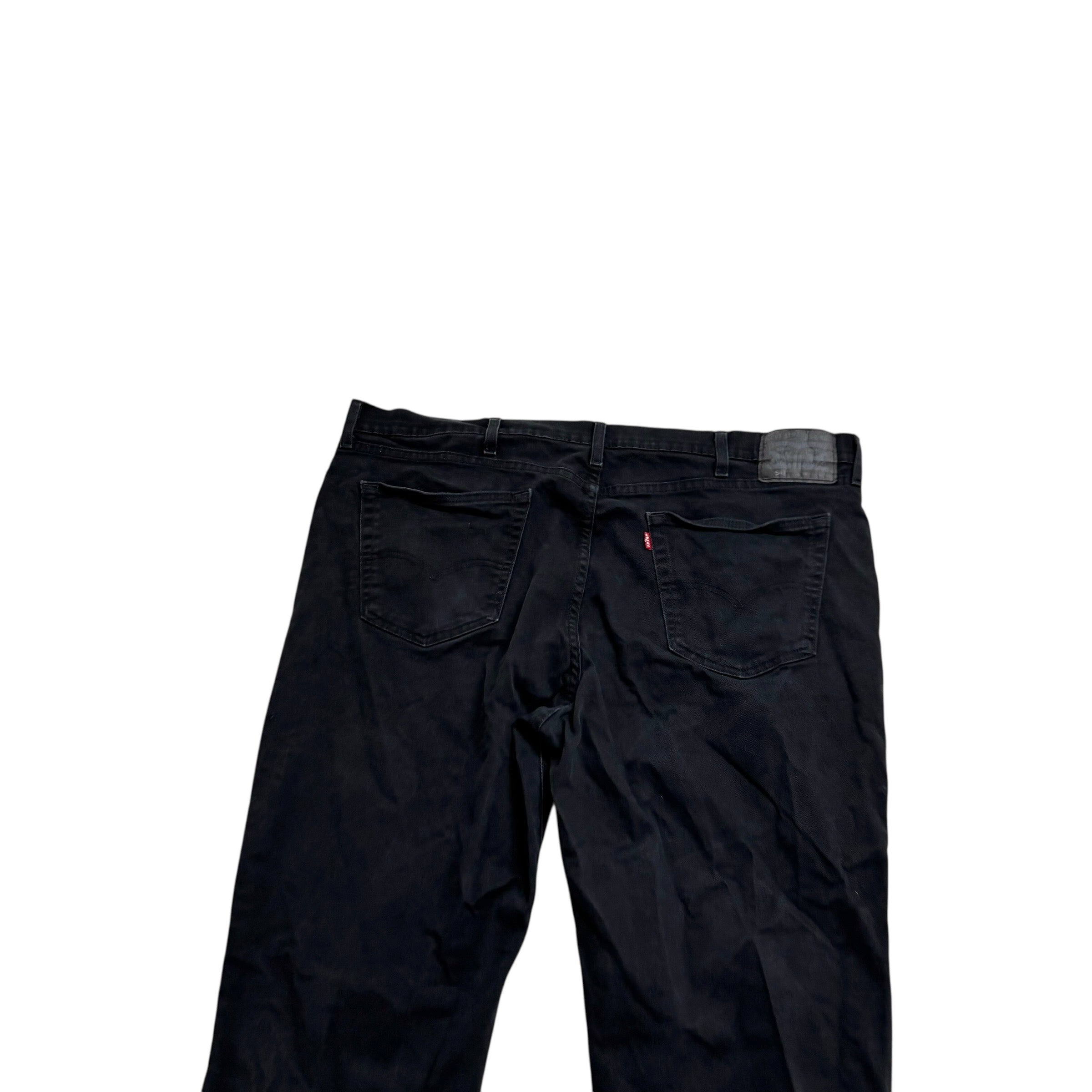 Levis 541 Jeans W42 L33 Mens Black Athletic Tapered Fit Stretch Denim