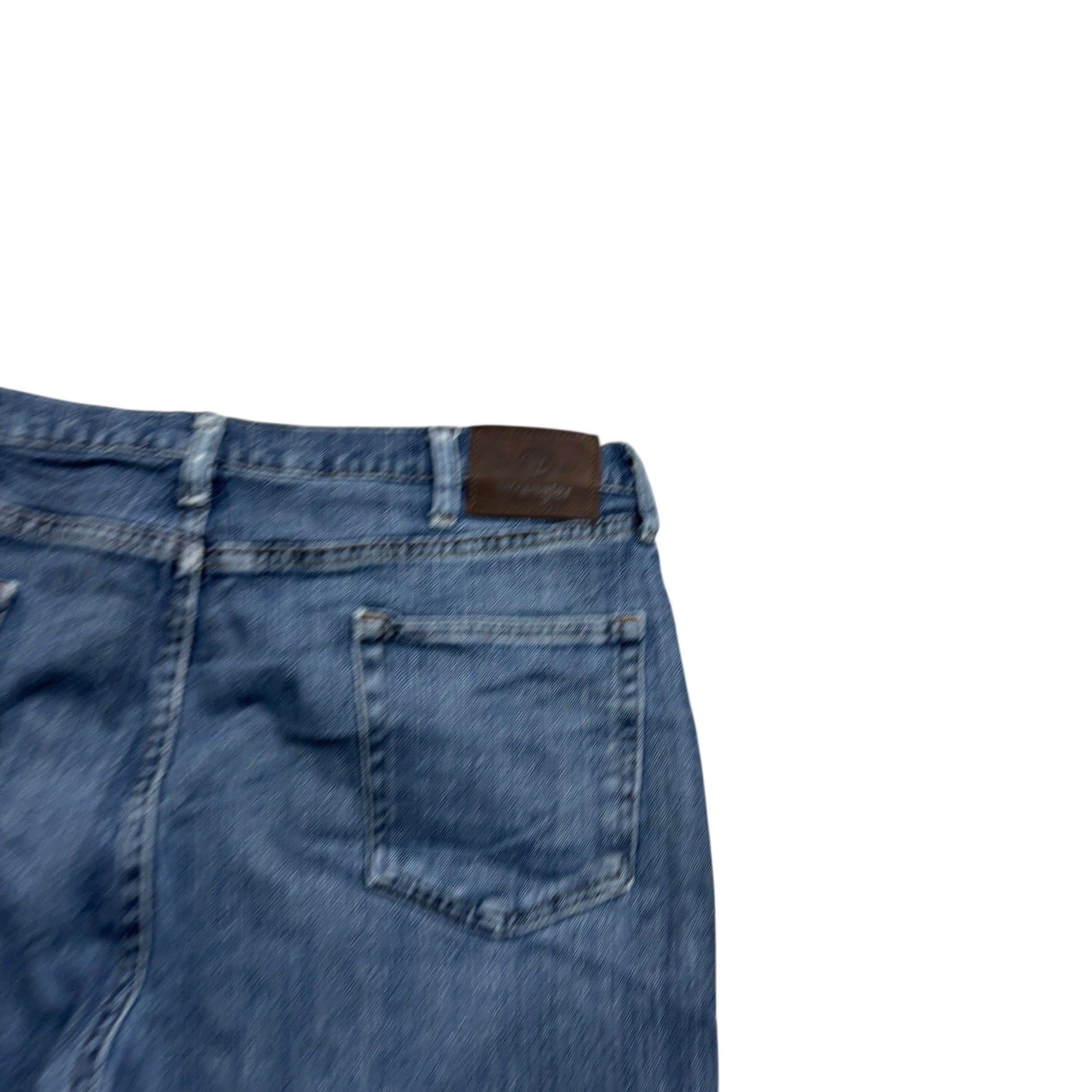 Wrangler Jeans W38 L30 Mens Blue Relaxed Straight Fit Stretch Denim (F)