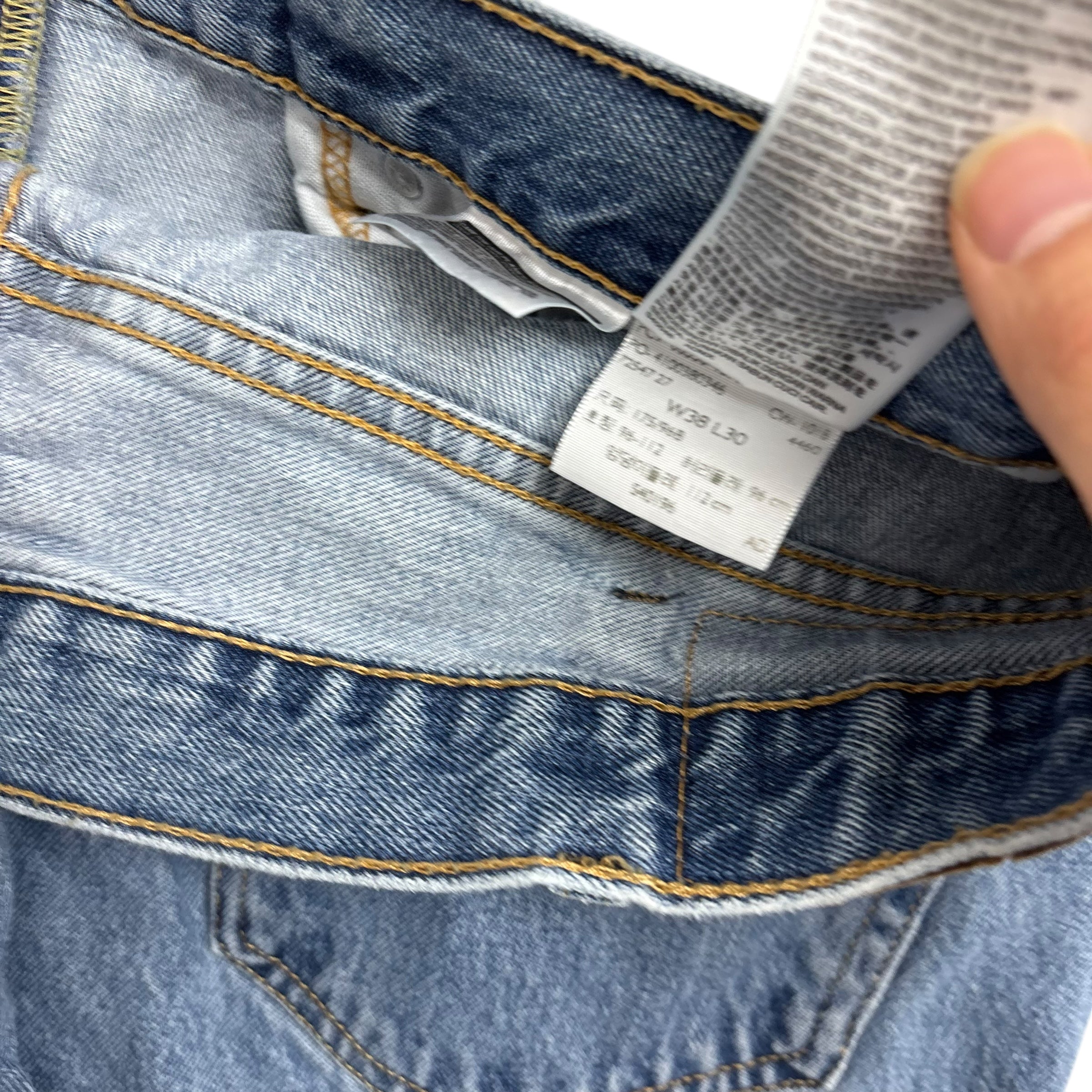 Levis 550 Jeans W38 L30 Mens Light Blue Baggy Relaxed Straight Fit Denim