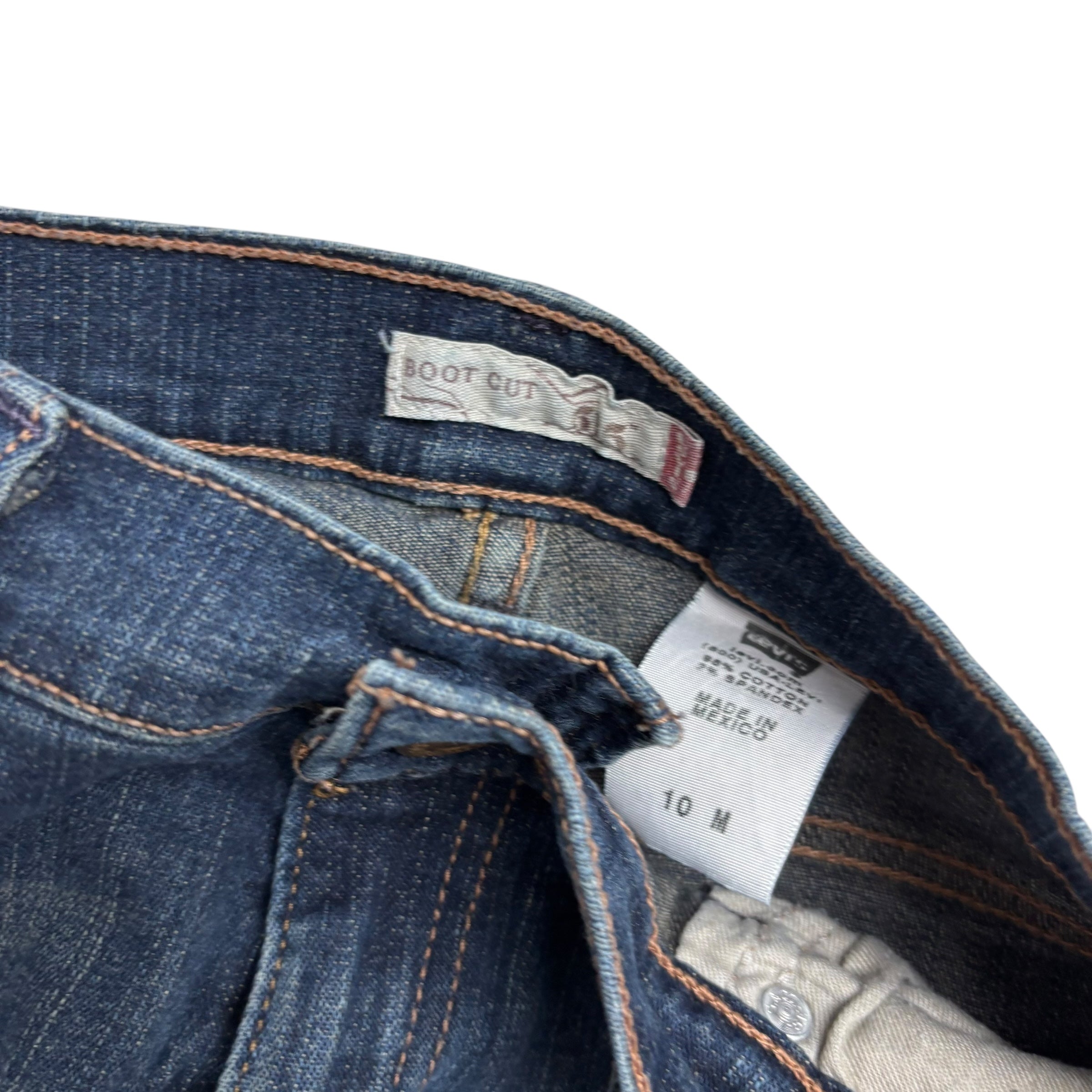 Levis 515 Jeans W32 L30 Womens Dark Blue Bootcut Fit Stretch Vintage (E)