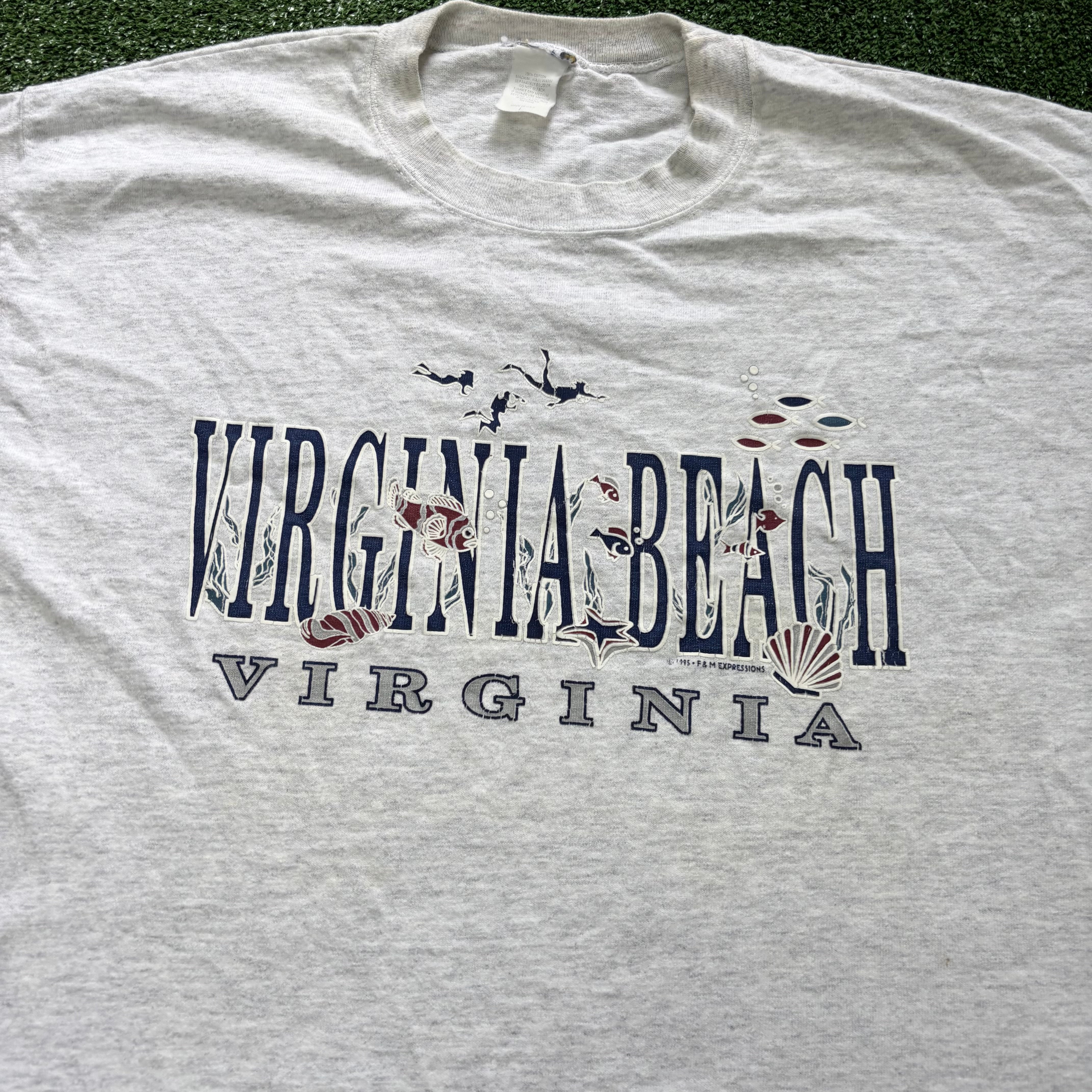 Vintage T Shirt Mens Large Grey Single Stitch Graphic Print 90s USA