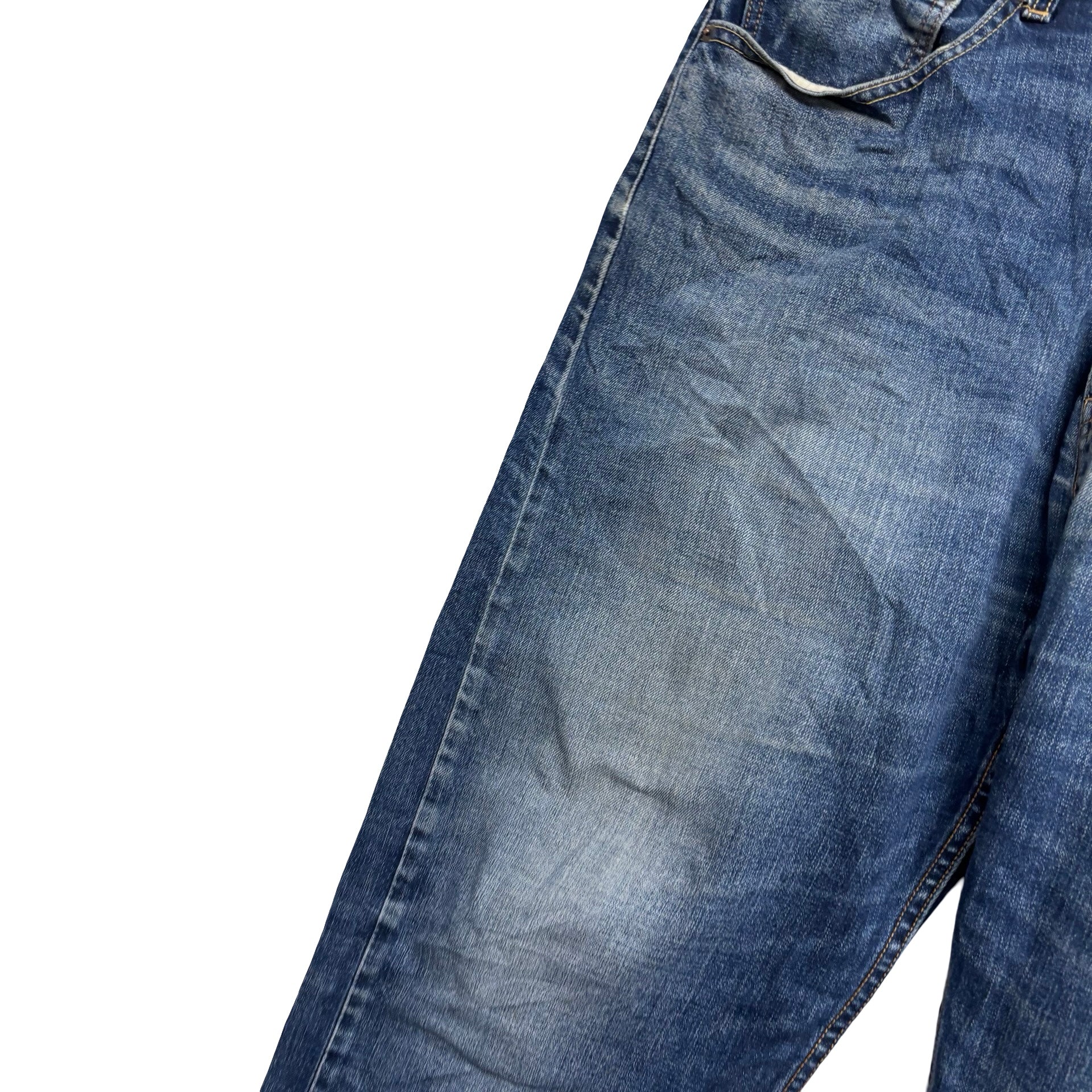 Levis 505 Jeans W40 L30 Mens Dark Blue Regular Straight Fit Stretch Denim (F)