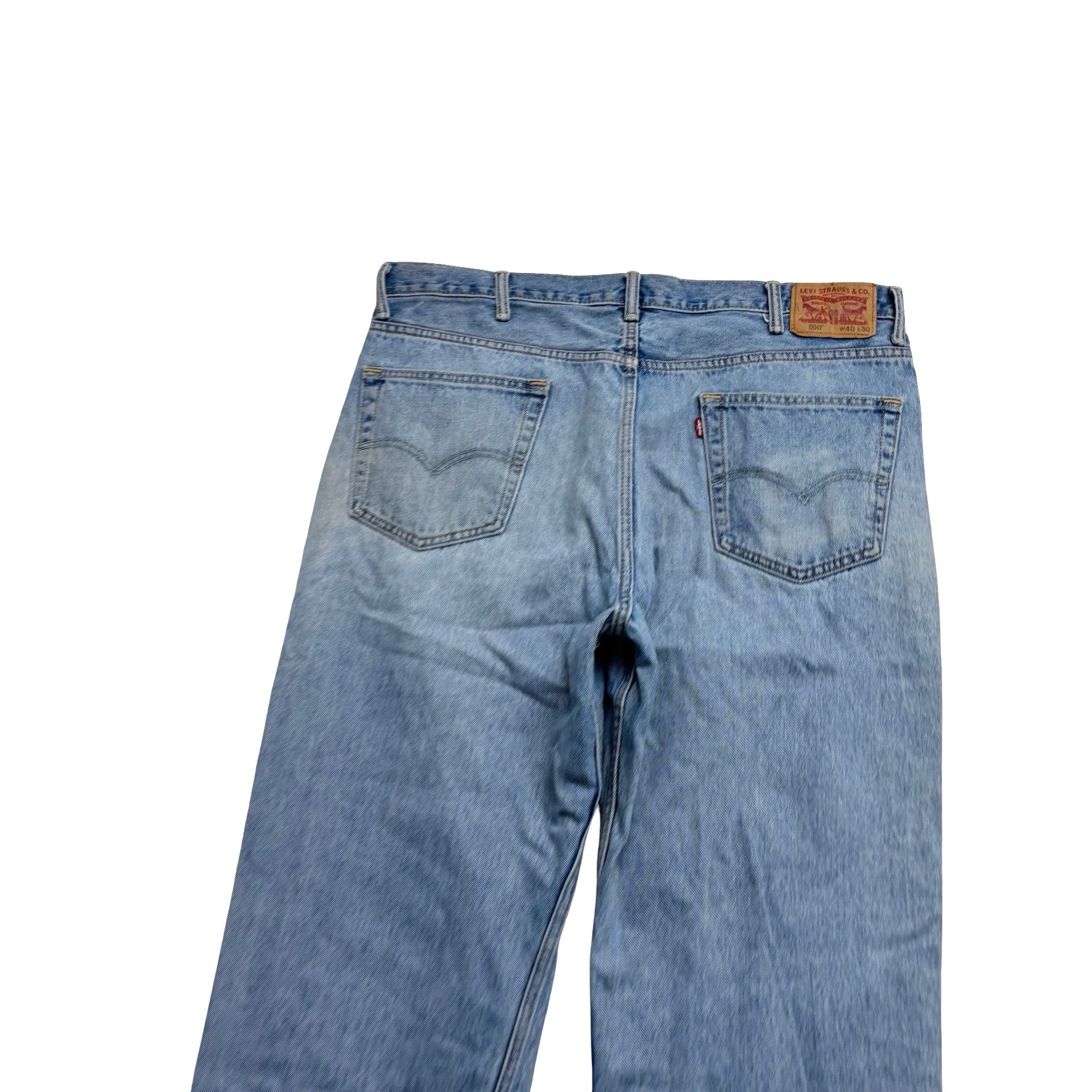 Levis 550 Jeans W40 L30 Mens Light Blue Baggy Relaxed Straight Fit Denim