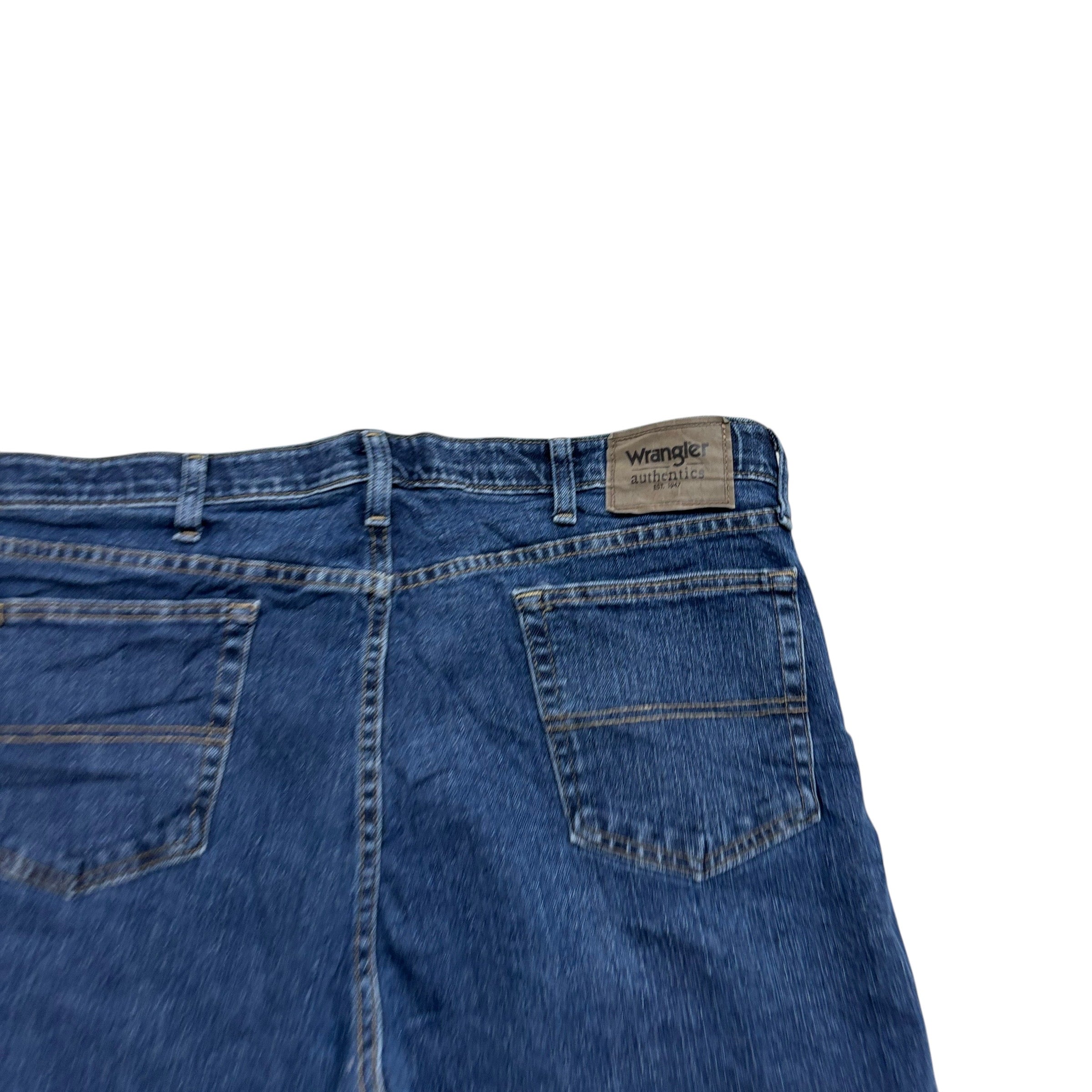 Wrangler Baggy Jorts W36 Mens Denim Shorts Dark Blue Relaxed Fit Stretch (E)
