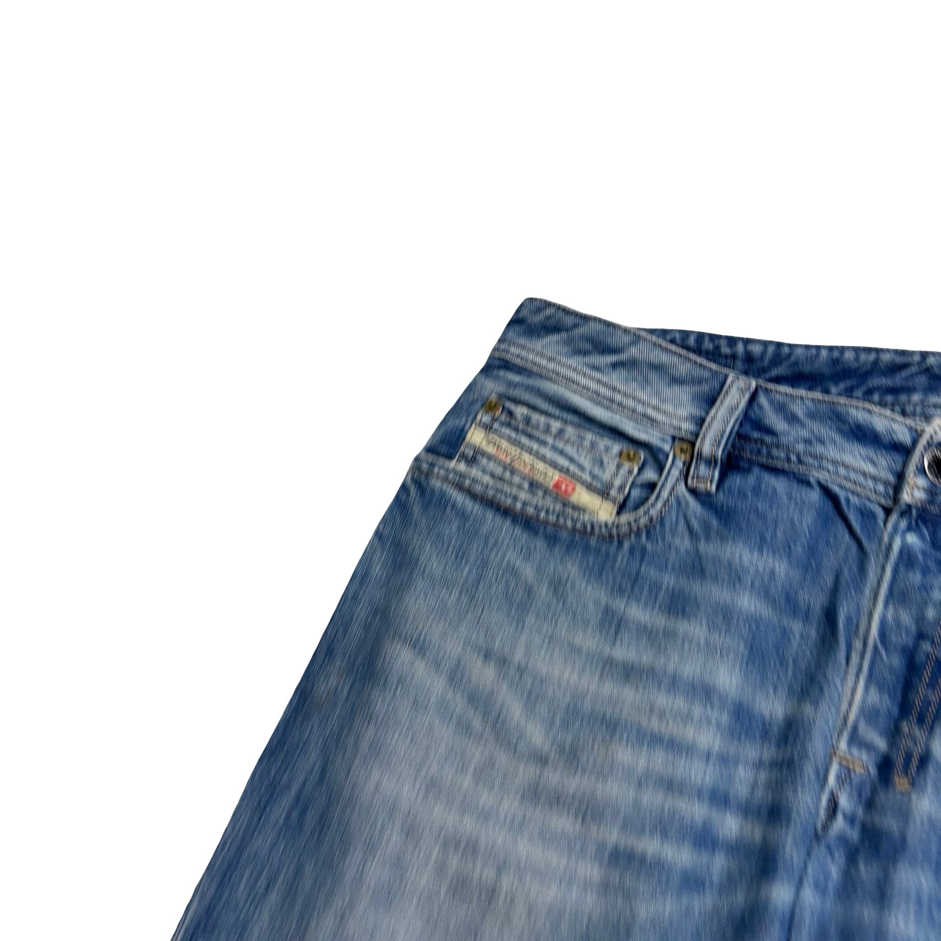 Diesel Zatiny Jeans W34 L30 Mens Mid Blue Regular Bootcut Fit Denim (F)