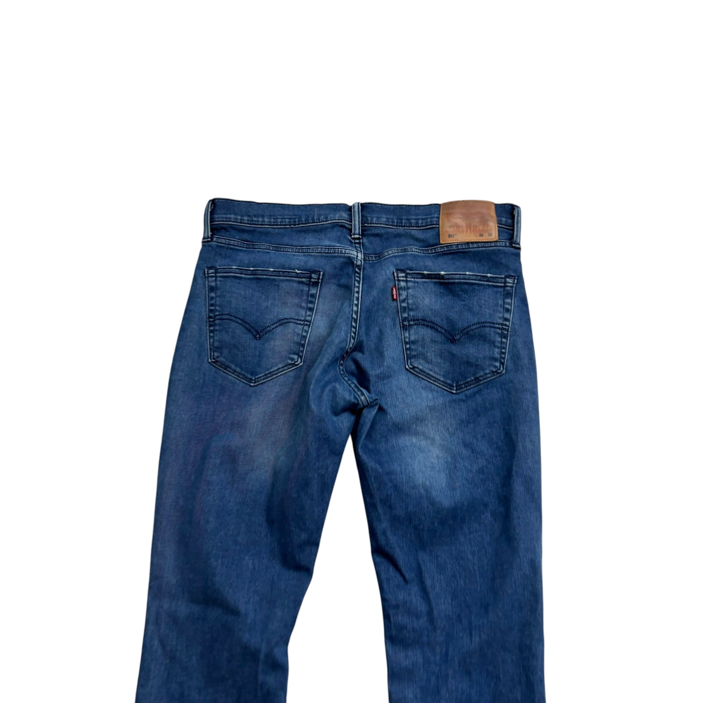 Levis 511 Jeans W36 L32 Mens Navy Blue Slim Fit Stretch Denim