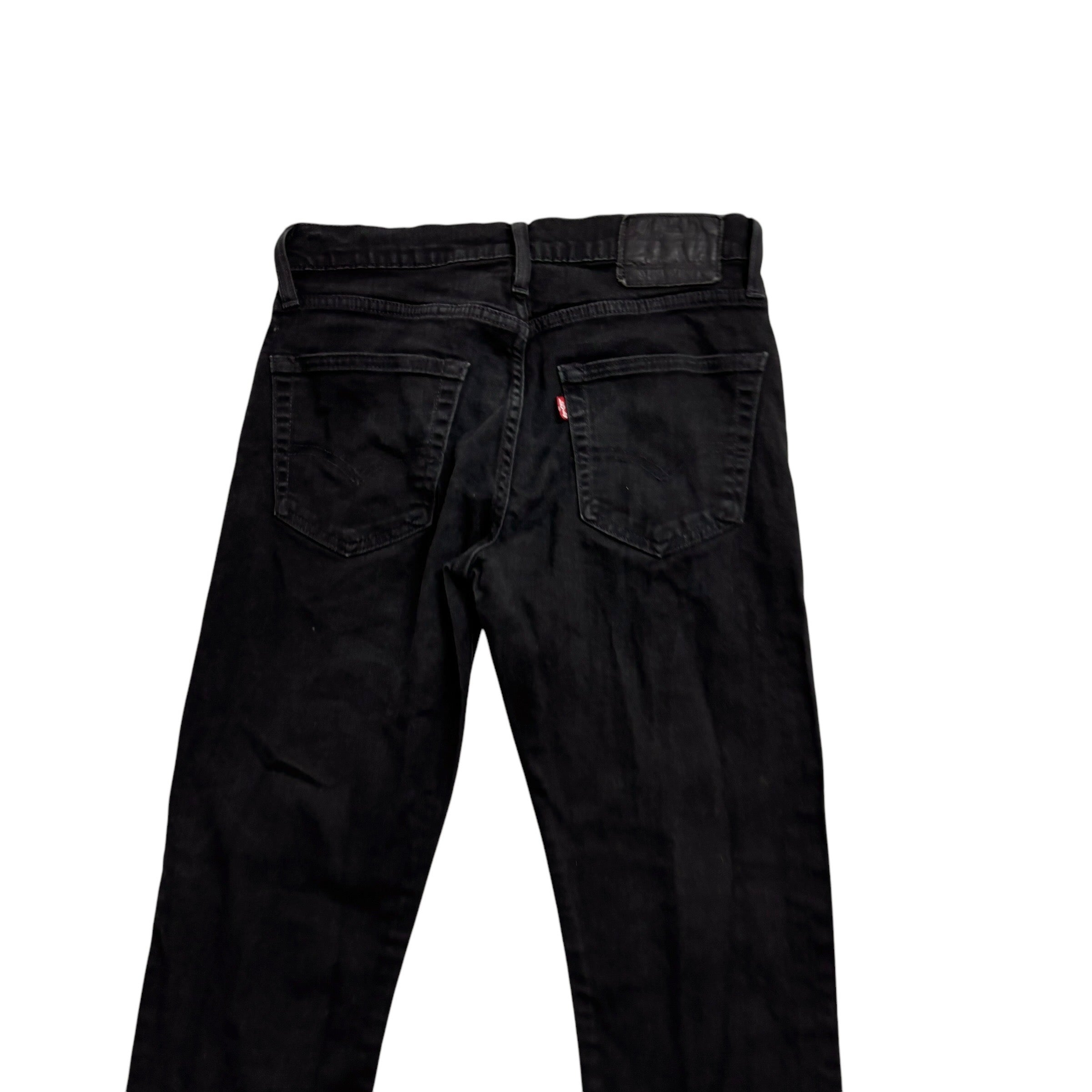 Levis 512 Jeans W29 L32 Mens Black Slim Tapered Fit Stretch Premium Denim (E)