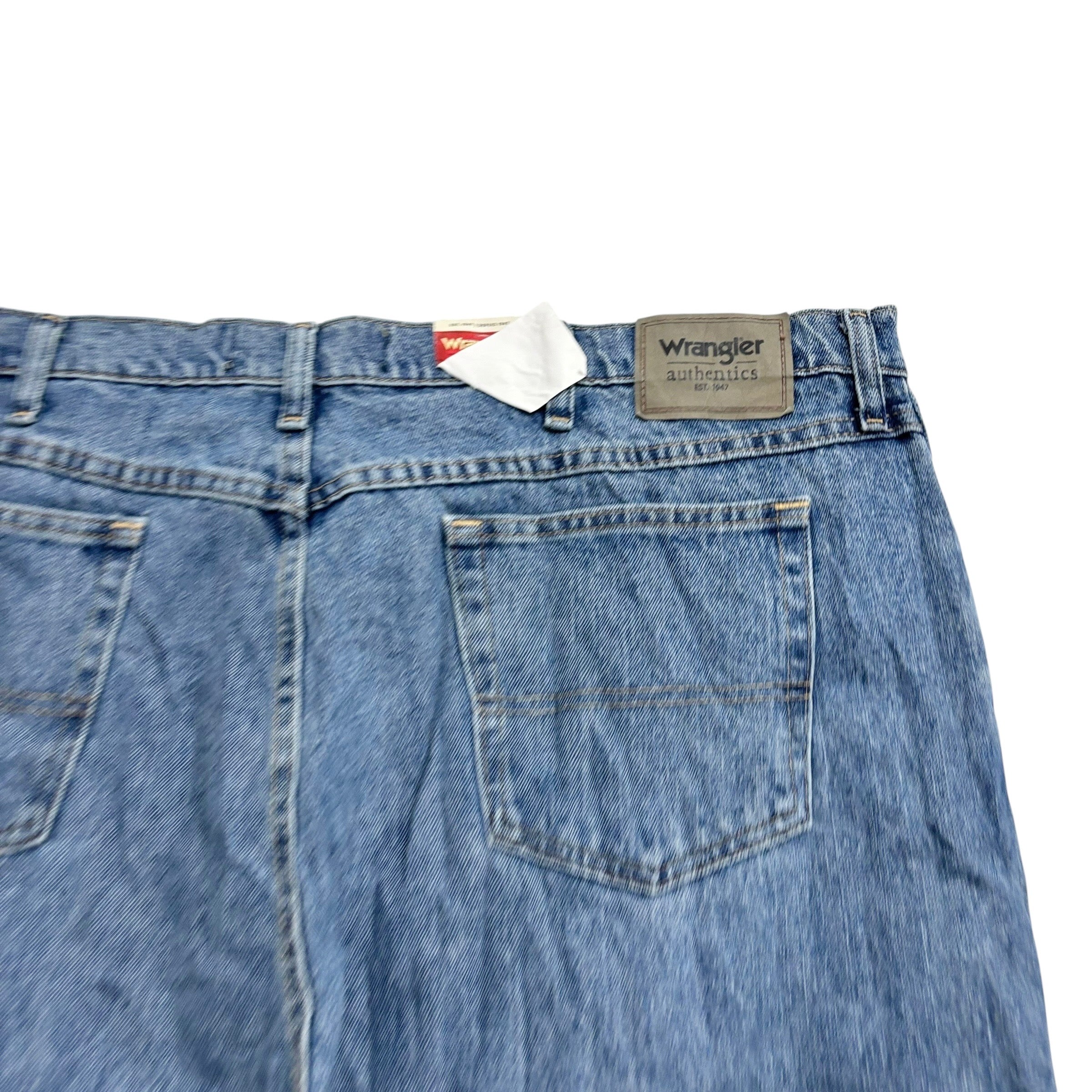 Wrangler Jeans W44 L30 Mens Mid Blue Relaxed Straight Fit Denim (E)