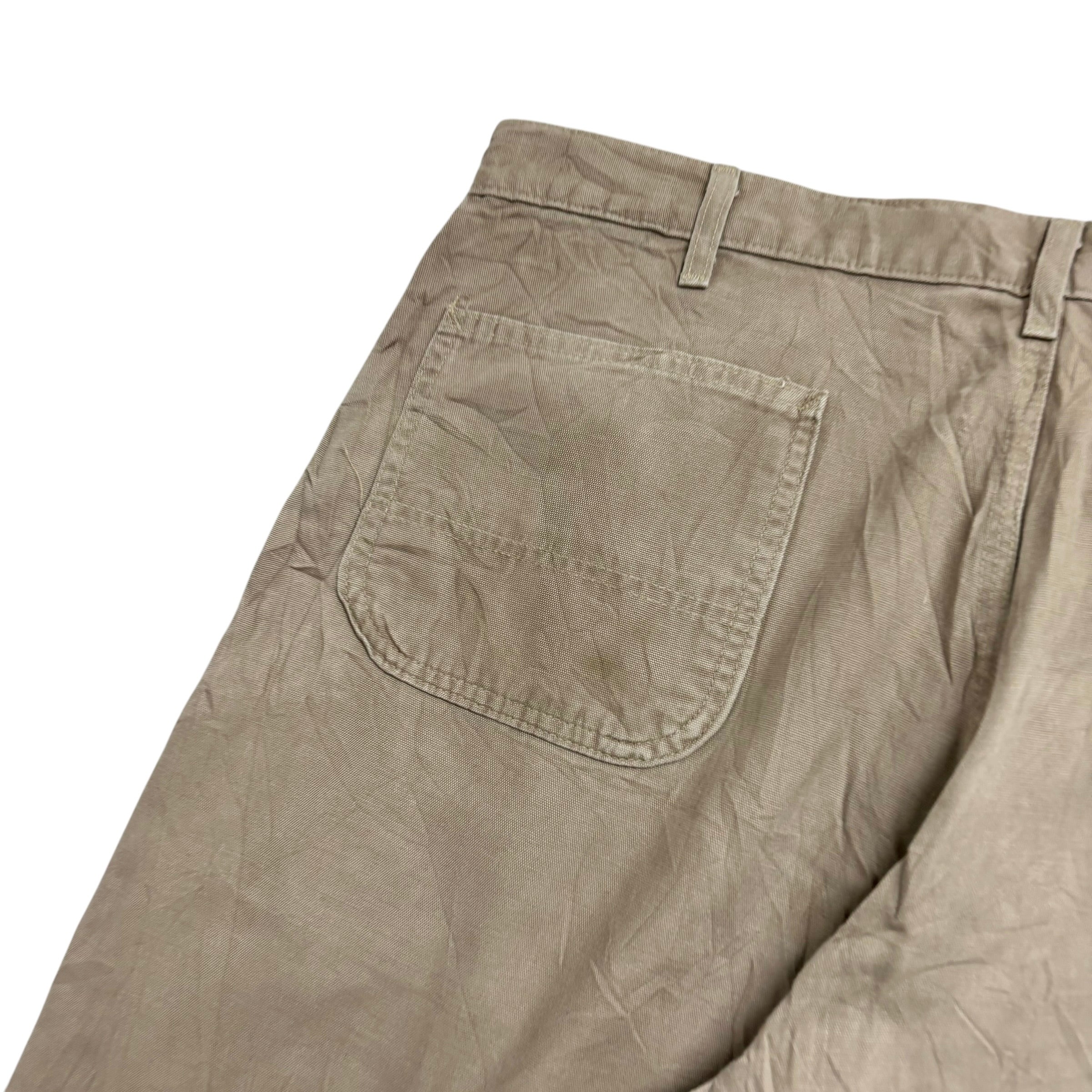 Carhartt Carpenter Pants W40 L30 Mens Beige Relaxed Baggy Straight Fit Trousers