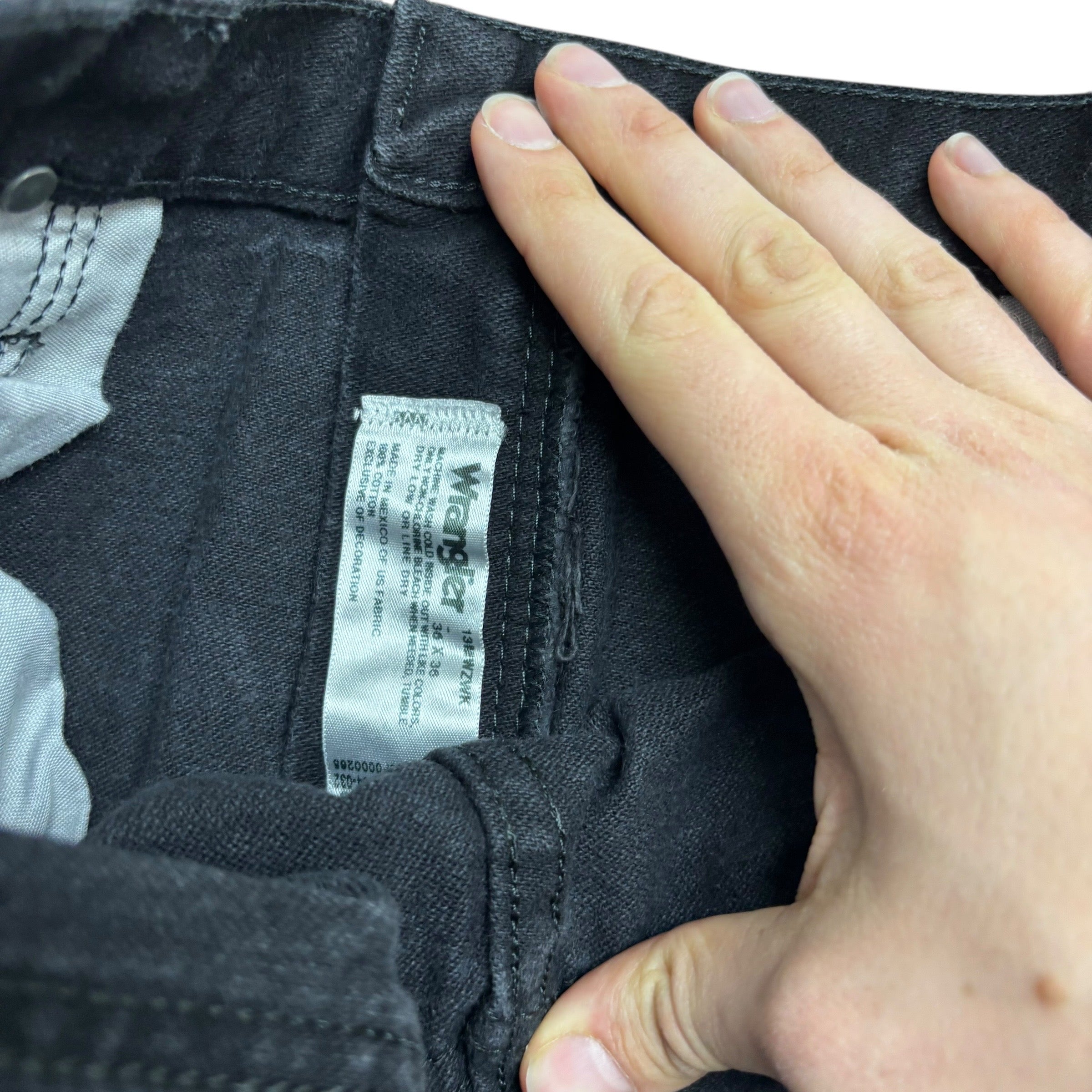 Wrangler Jeans Cowboy Cut W35 L36 Mens Black 13MWZ Original Fit Denim