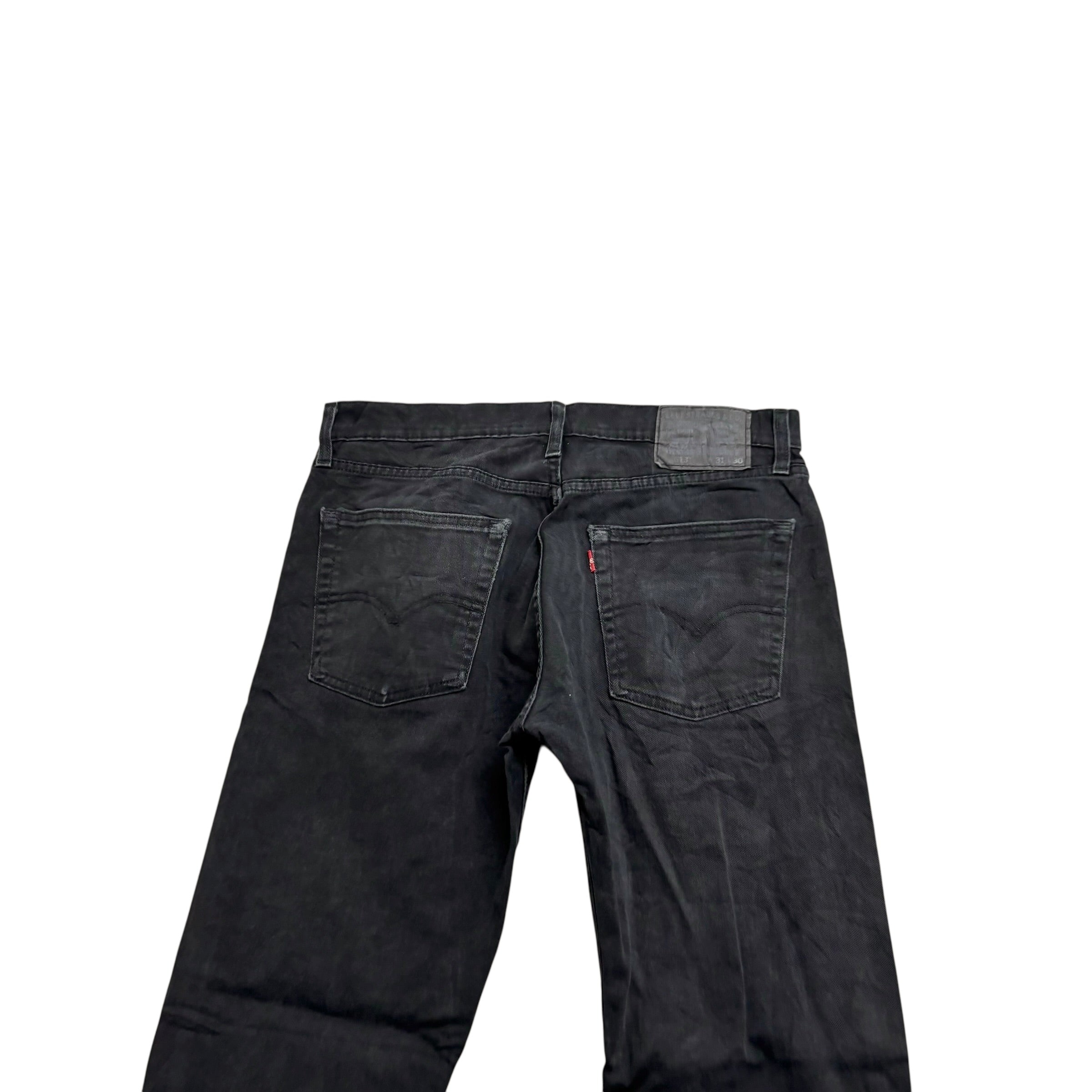 Levis 513 Jeans W31 L30 Mens Black Slim Straight Fit Stretch Denim