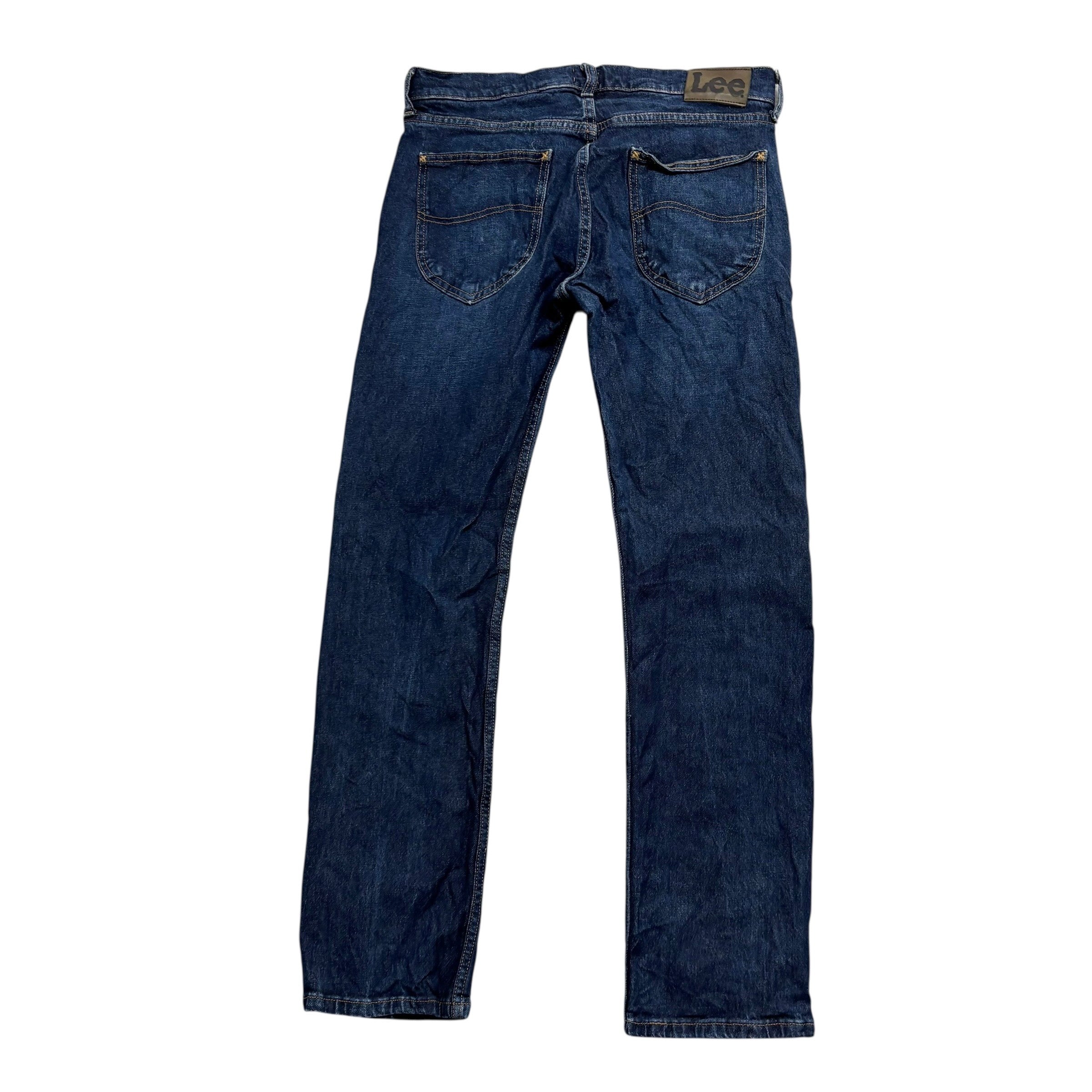 Lee Jeans W30 L30 Mens Dark Blue Slim Fit Stretch Denim (E)