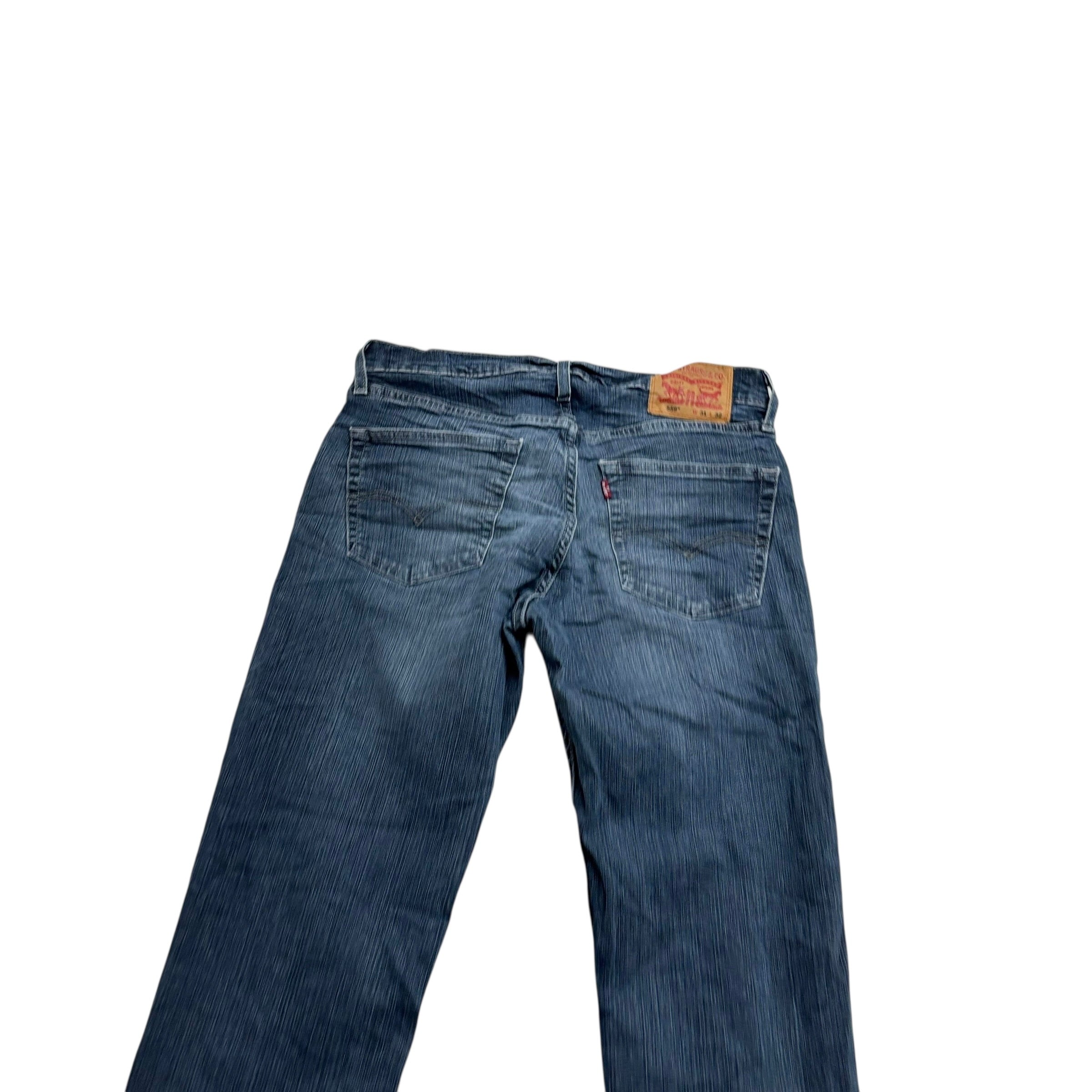 Levis 559 Jeans W31 L32 Mens Navy Blue Regular Straight Fit Stretch Denim (E)