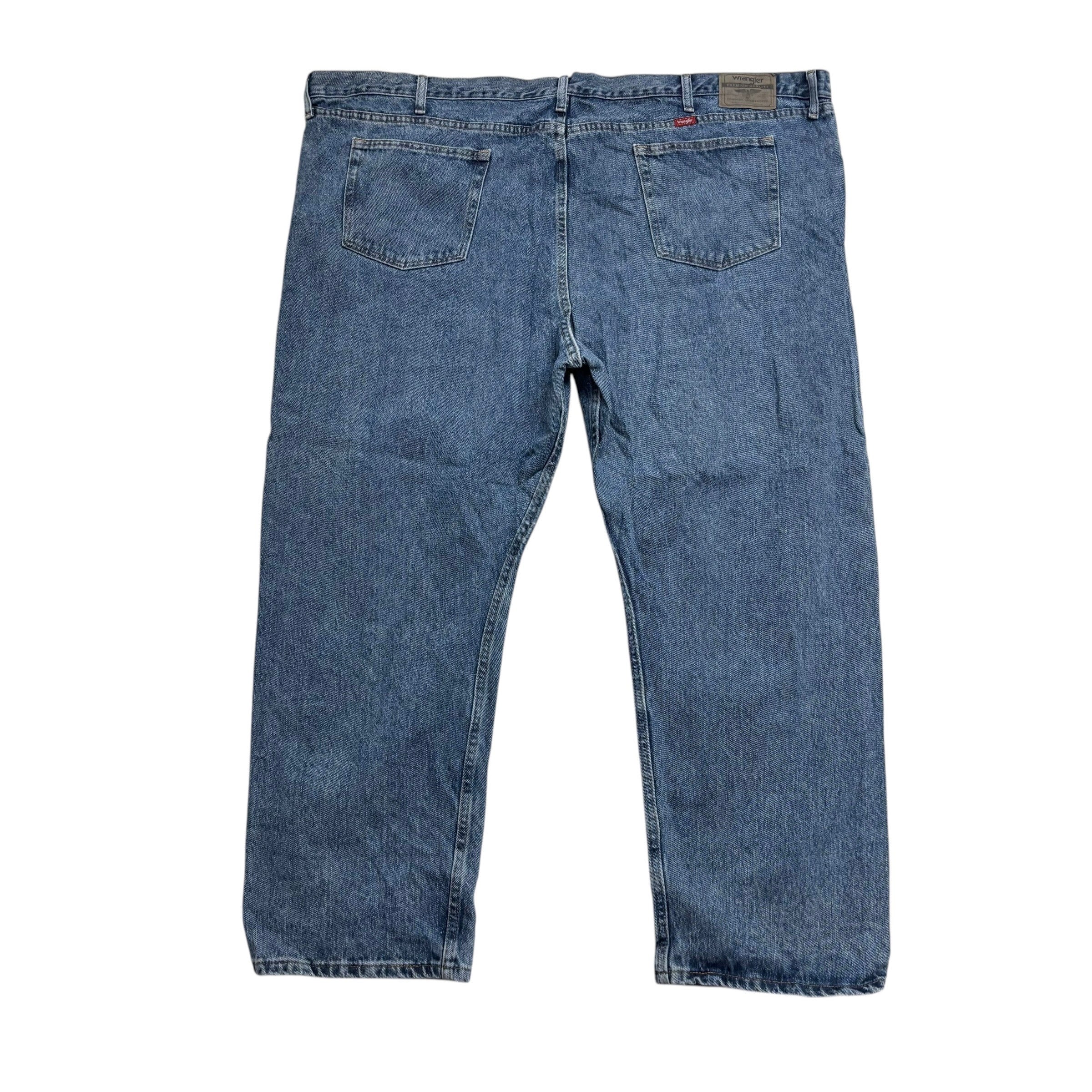 Wrangler Jeans W54 L30 Mens Mid Blue Relaxed Straight Fit Denim (E)