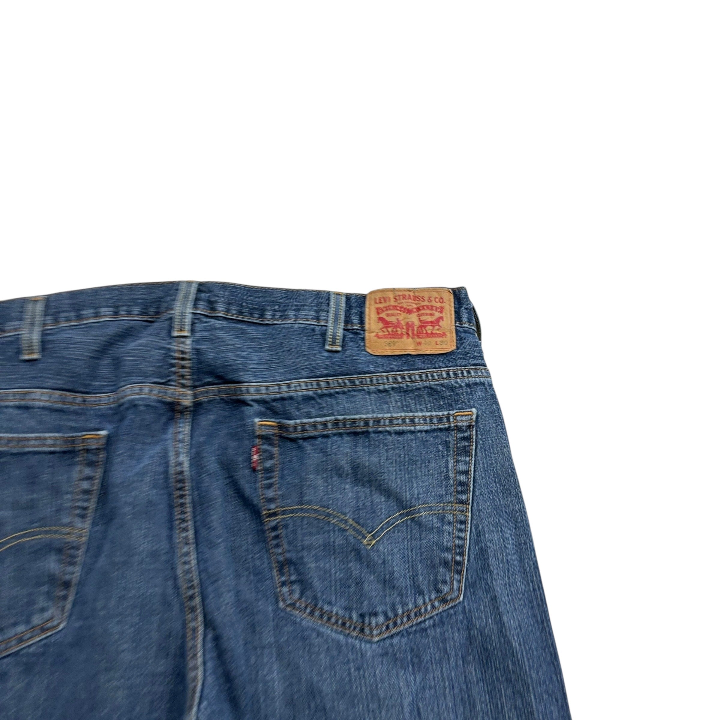 Levis 569 Jeans W40 L29 Mens Mid Blue Baggy Relaxed Straight Fit Denim