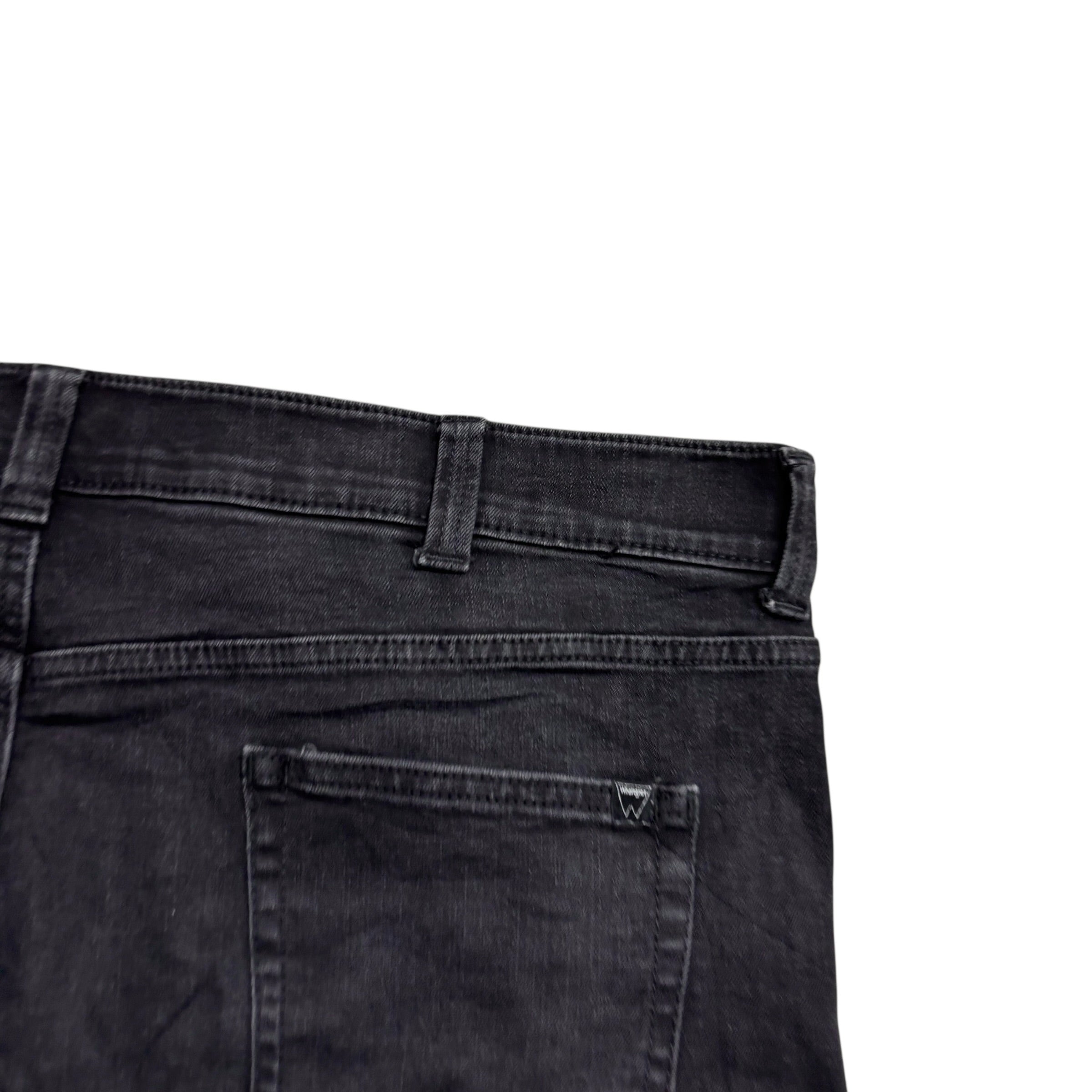 Wrangler Jeans W46 L30 Mens Black Slim Fit Stretch Denim (E)
