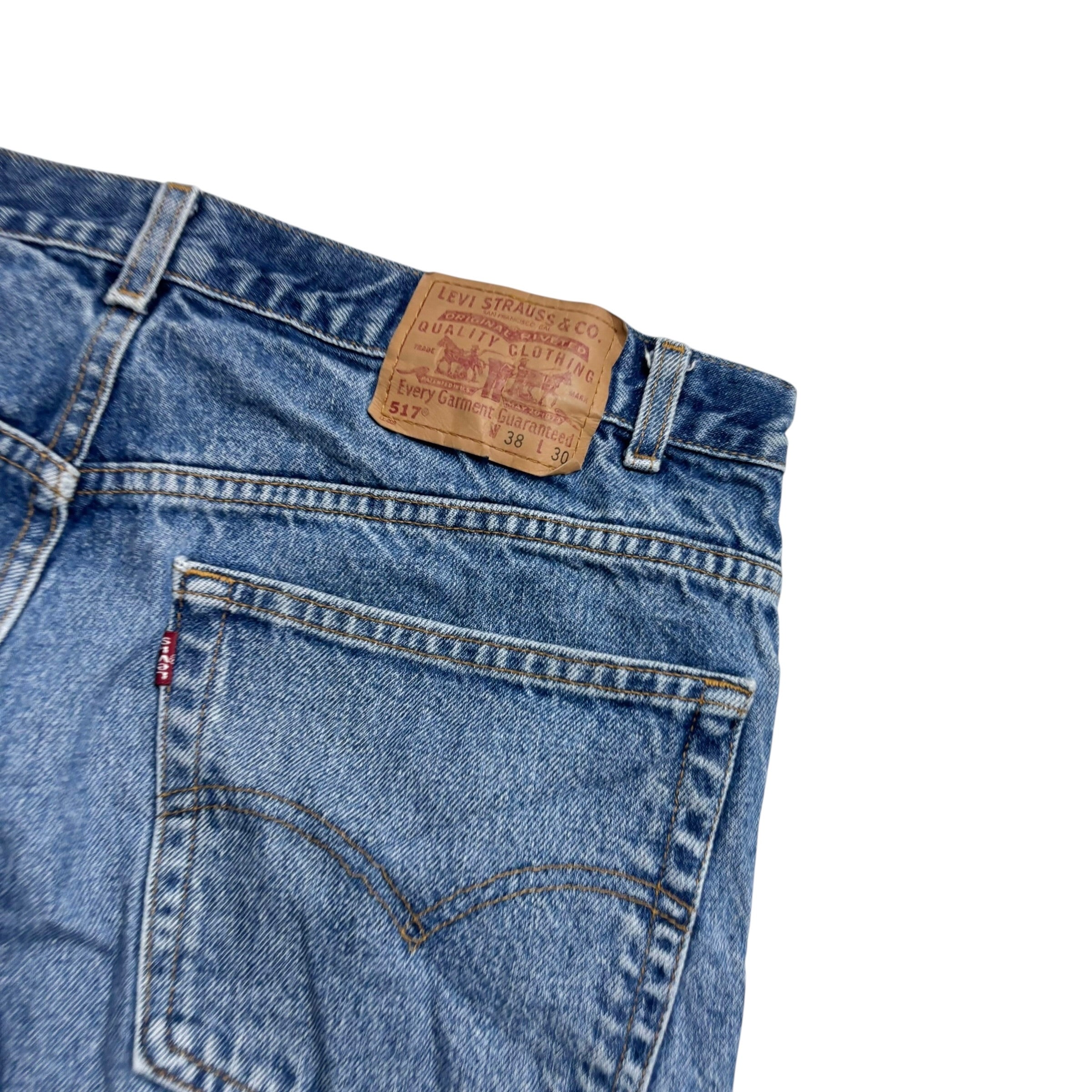 Levis 517 Jeans W36 L29 Mens Mid Blue Regular Bootcut Fit Vintage Denim