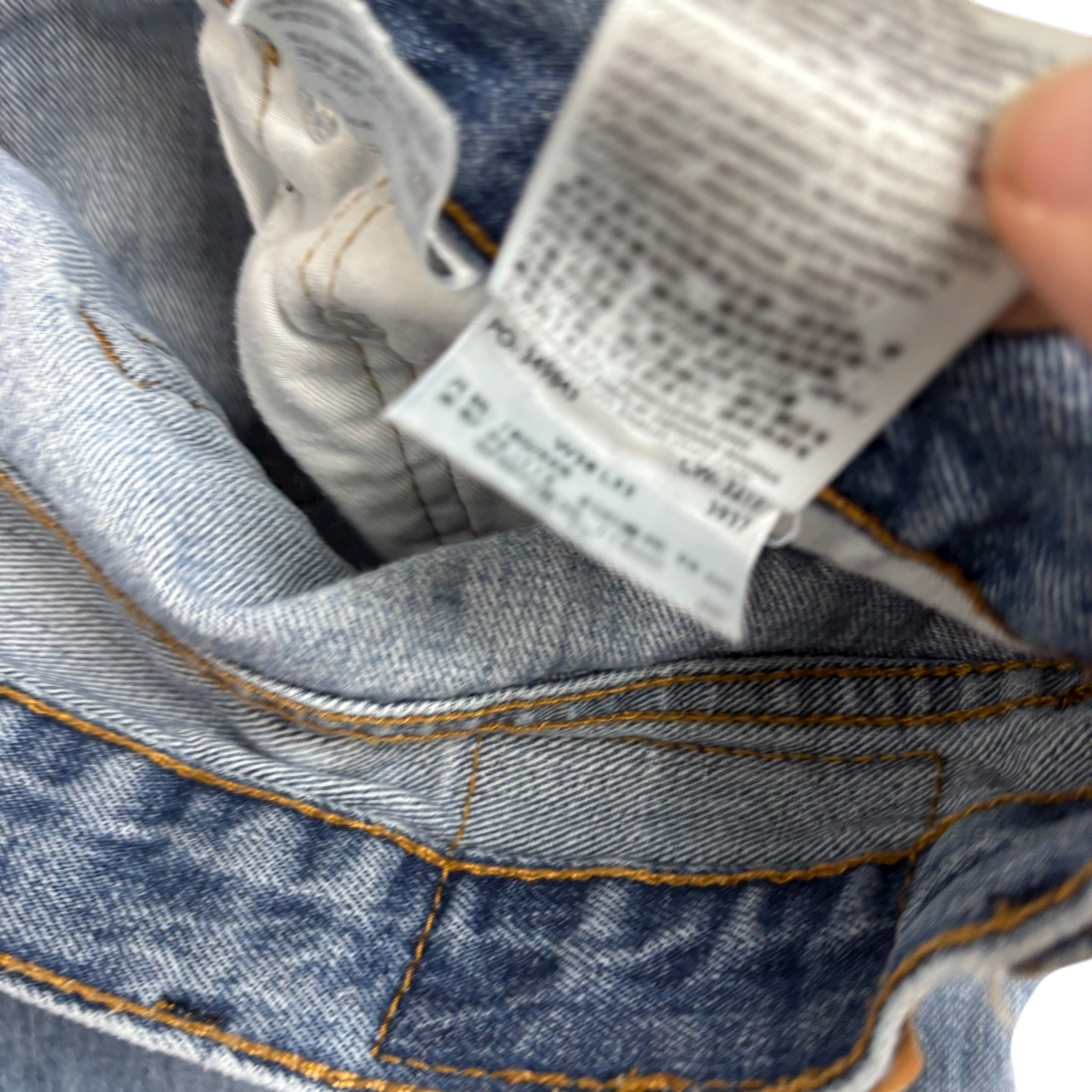 Levis 516 Jeans W38 L32 Mens Mid Blue Slim Straight Fit Denim (F)