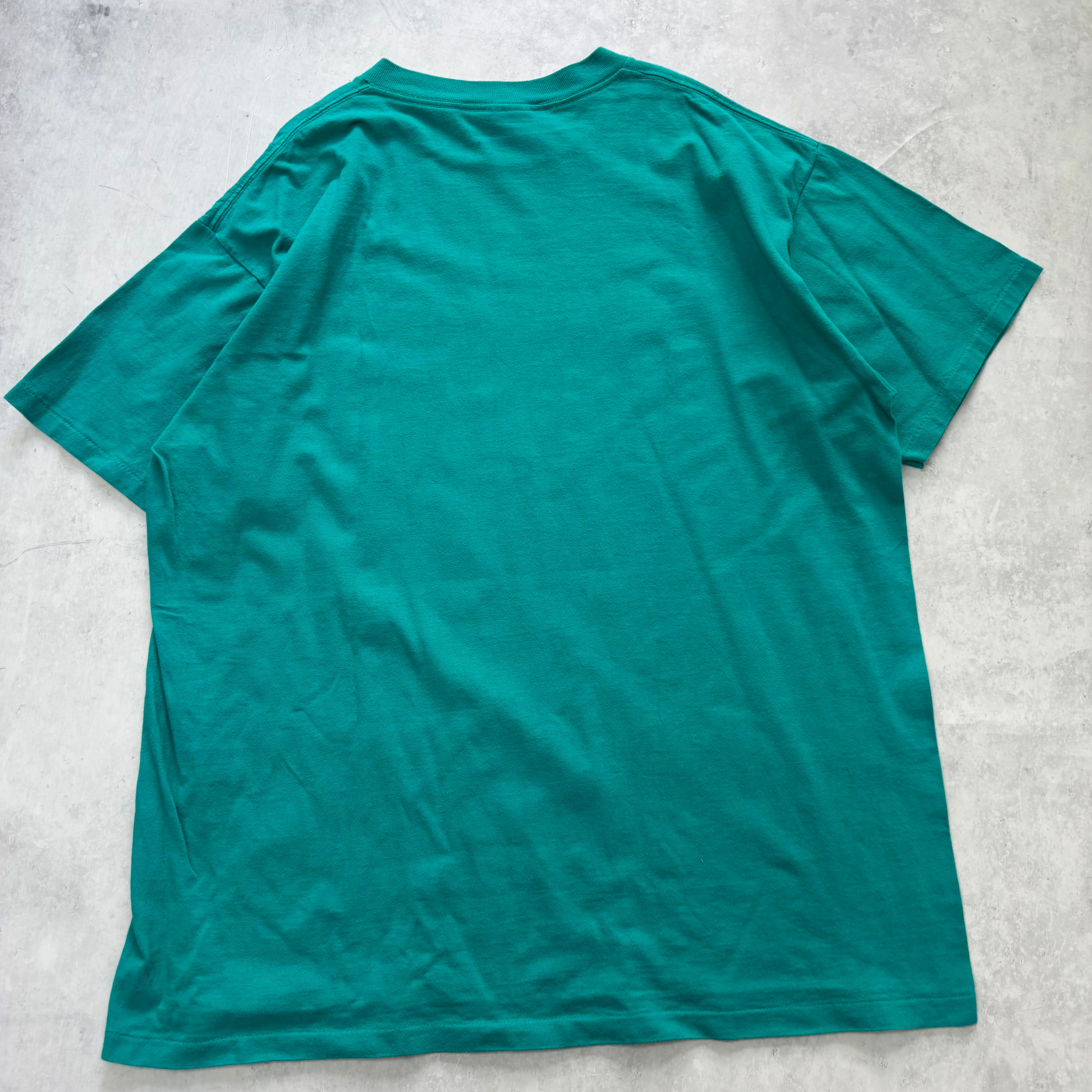 Vintage T Shirt Mens XL Teal Green Single Stitch Graphic Print 90s Teacher (E)