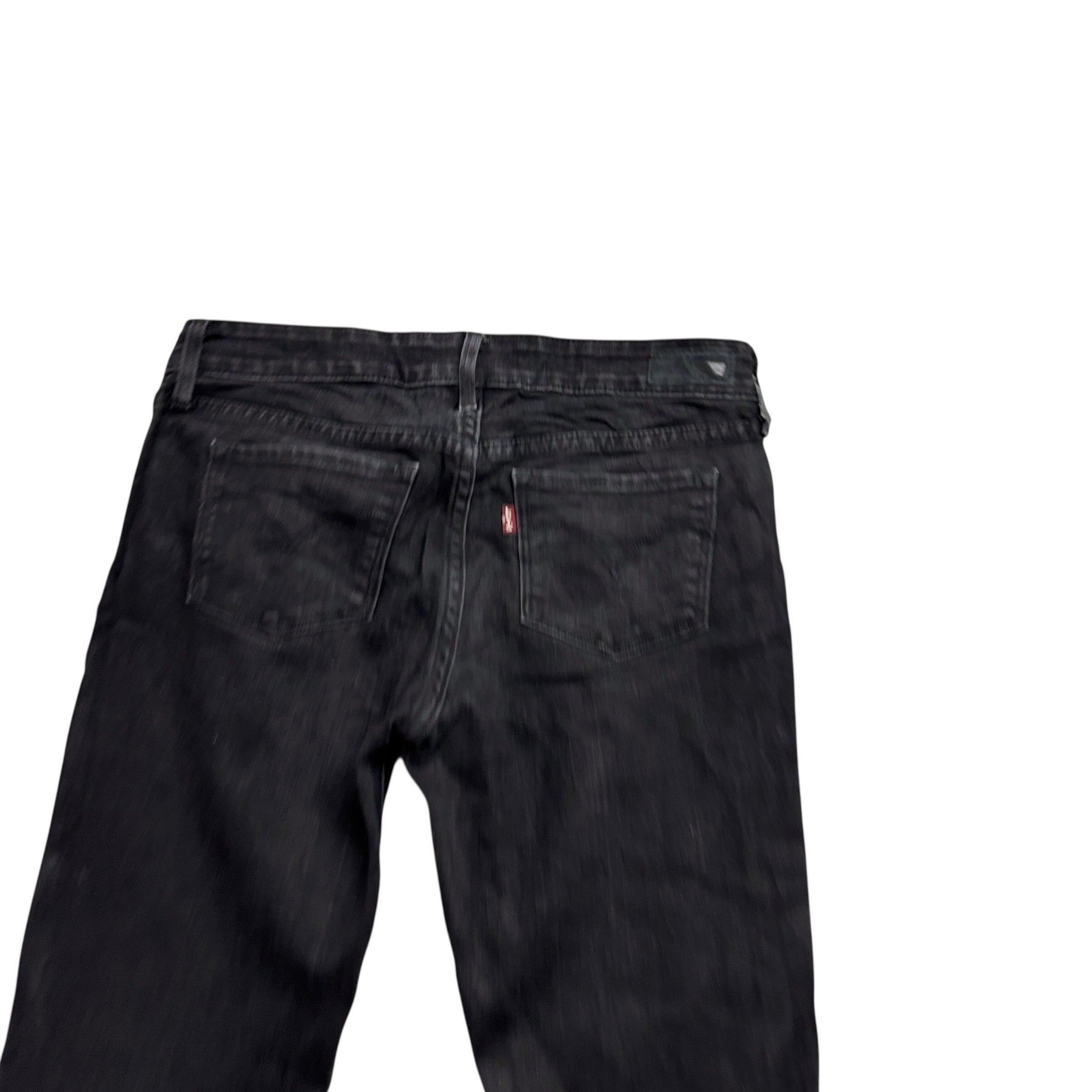 Levis Jeans W26 L29 Womens Low Rise Skinny Black Stretch Denim (E)