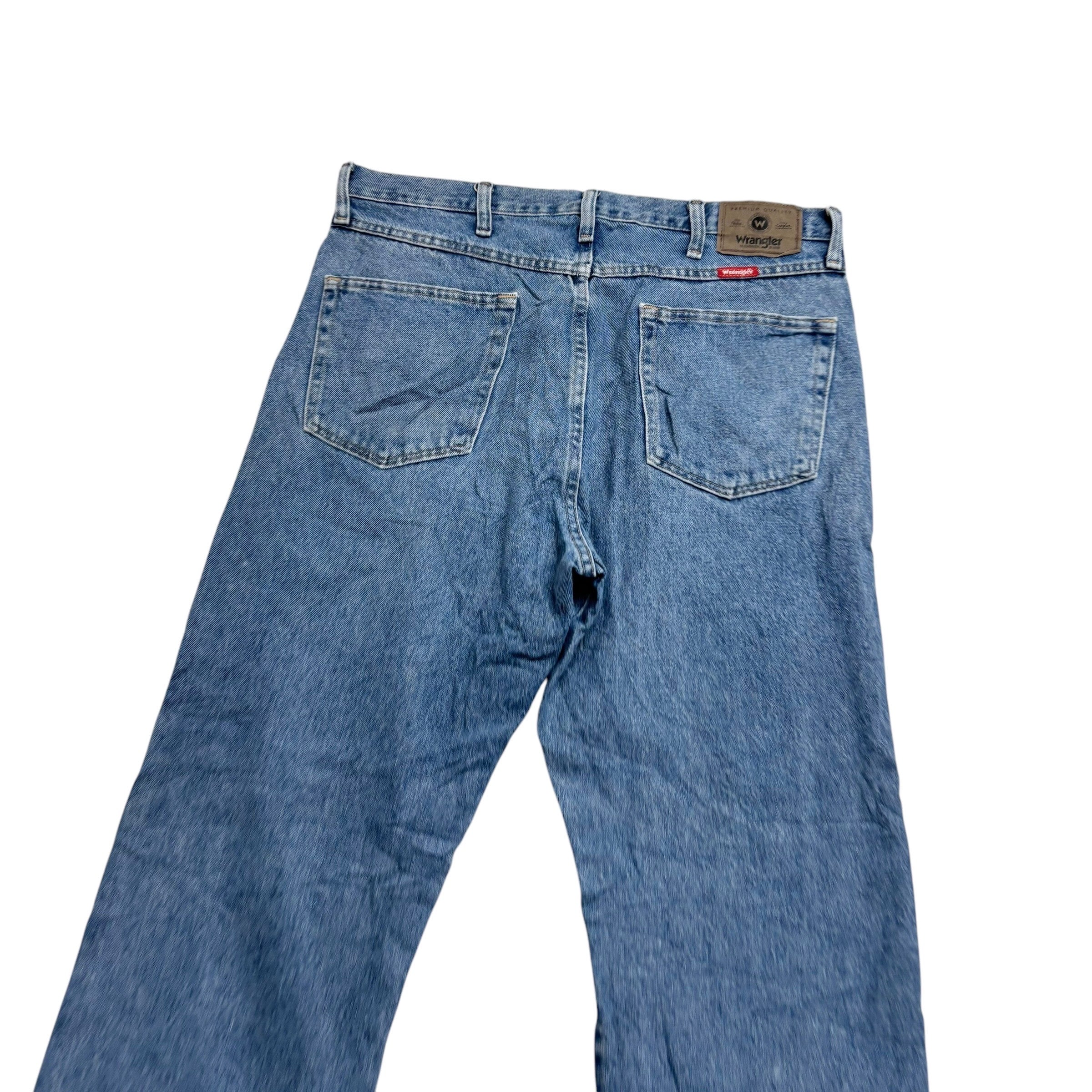 Wrangler Jeans W35 L32 Mens Light Blue Regular Straight Fit Denim (E)