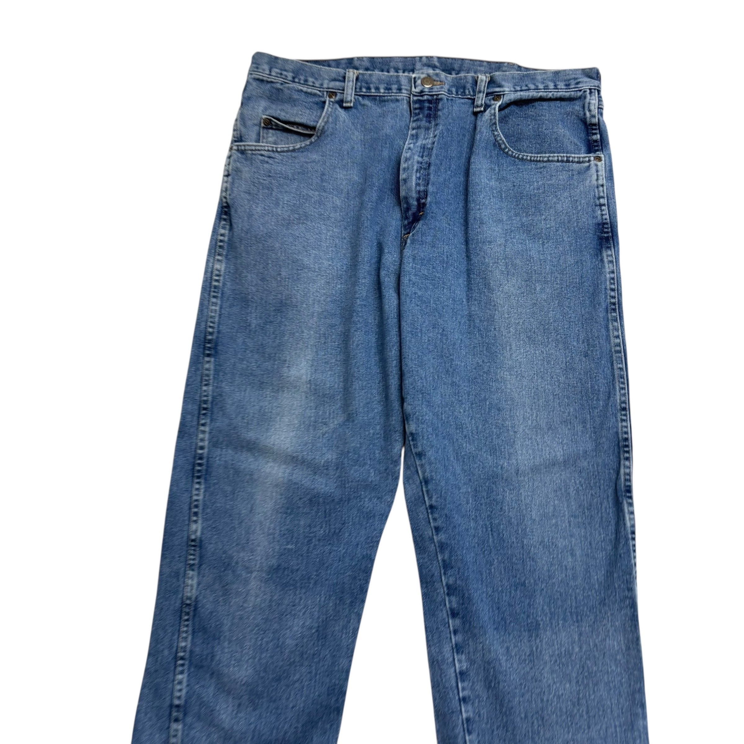 Wrangler Jeans W38 L30 Mens Mid Blue Regular Straight Fit Vintage Denim