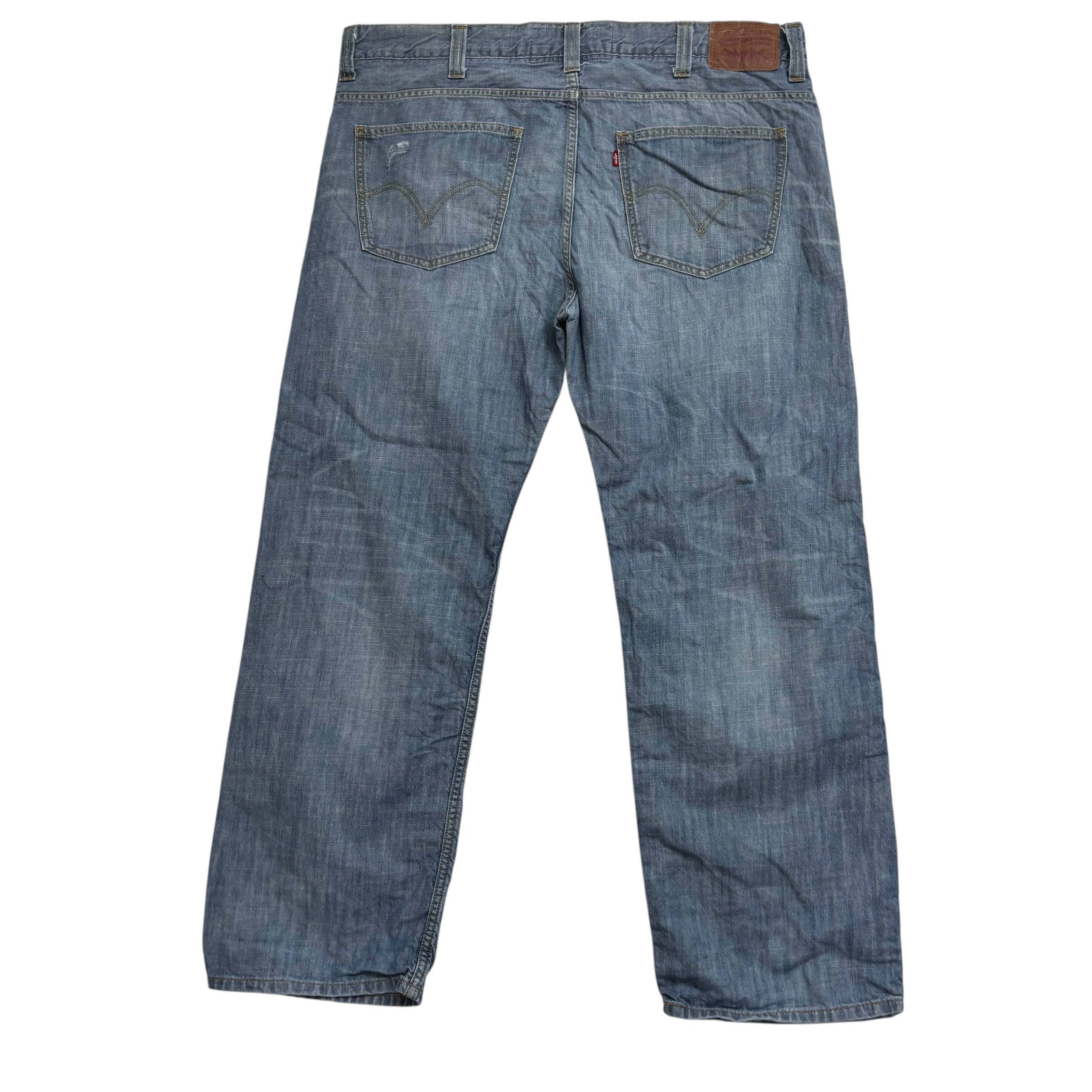 Levis 549 Jeans W42 L32 Mens Silver Blue Baggy Relaxed Straight Vintage Denim