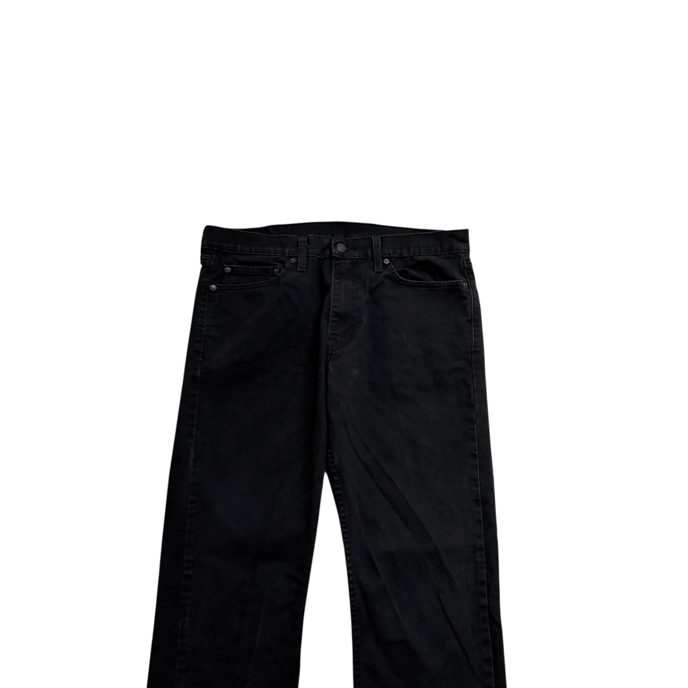 Levis 513 Jeans W34 L30 Mens Black Slim Straight Fit Stretch Denim (E)