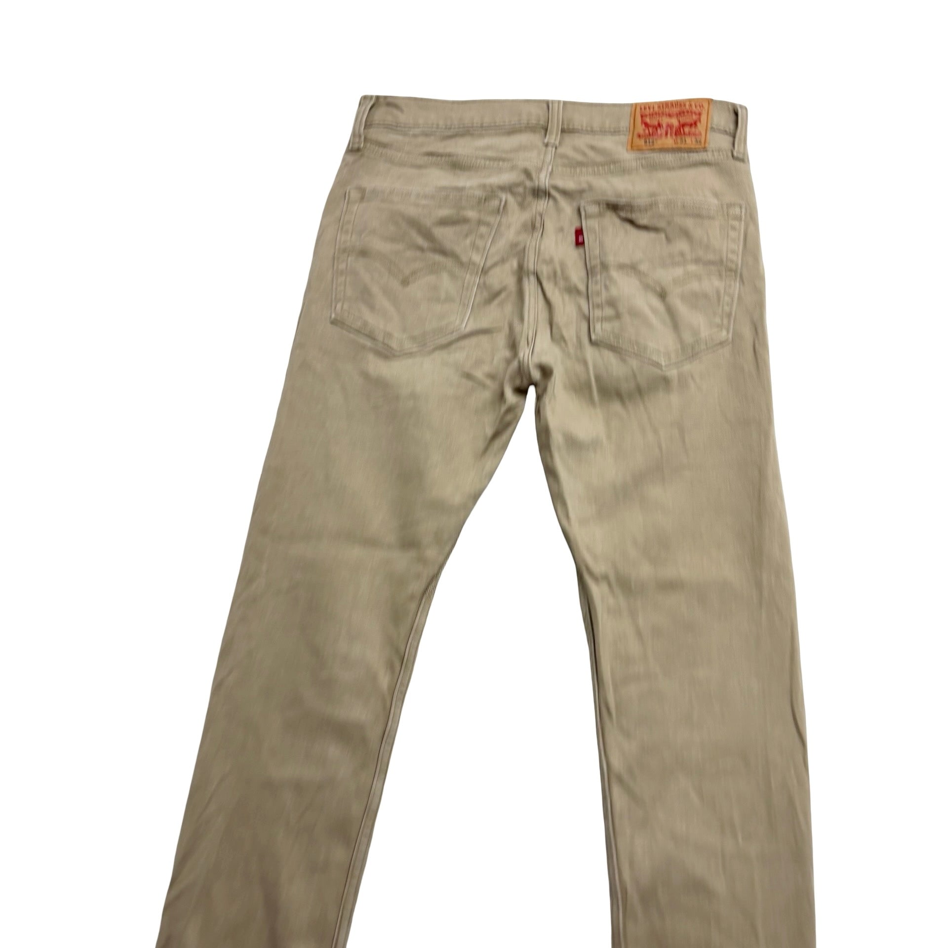 Levis 512 Trousers W31 L32 Mens Beige Slim Tapered Fit Stretch Pants (E)