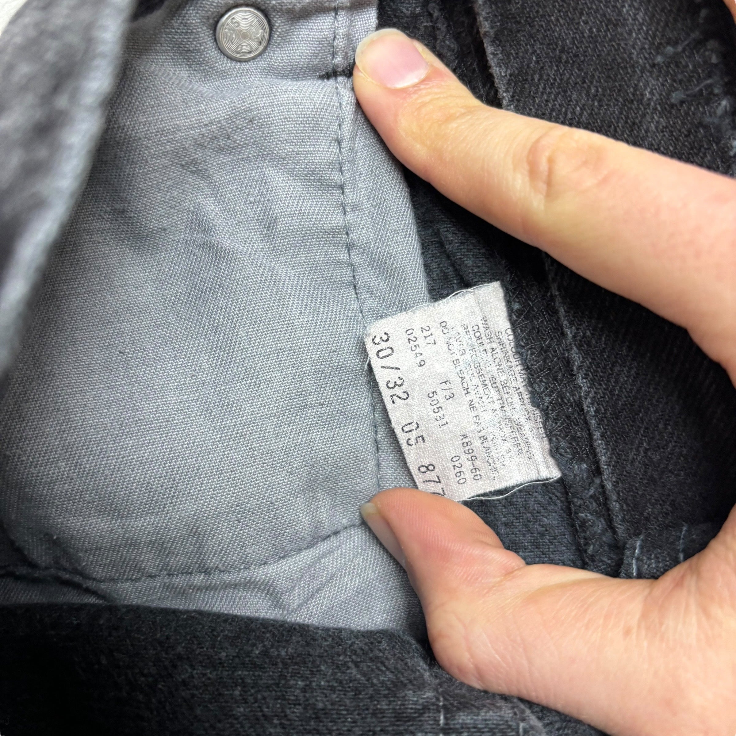 Levis 531 Jeans W29 L32 Mens Black Athletic Slim Tapered Fit Vintage Denim