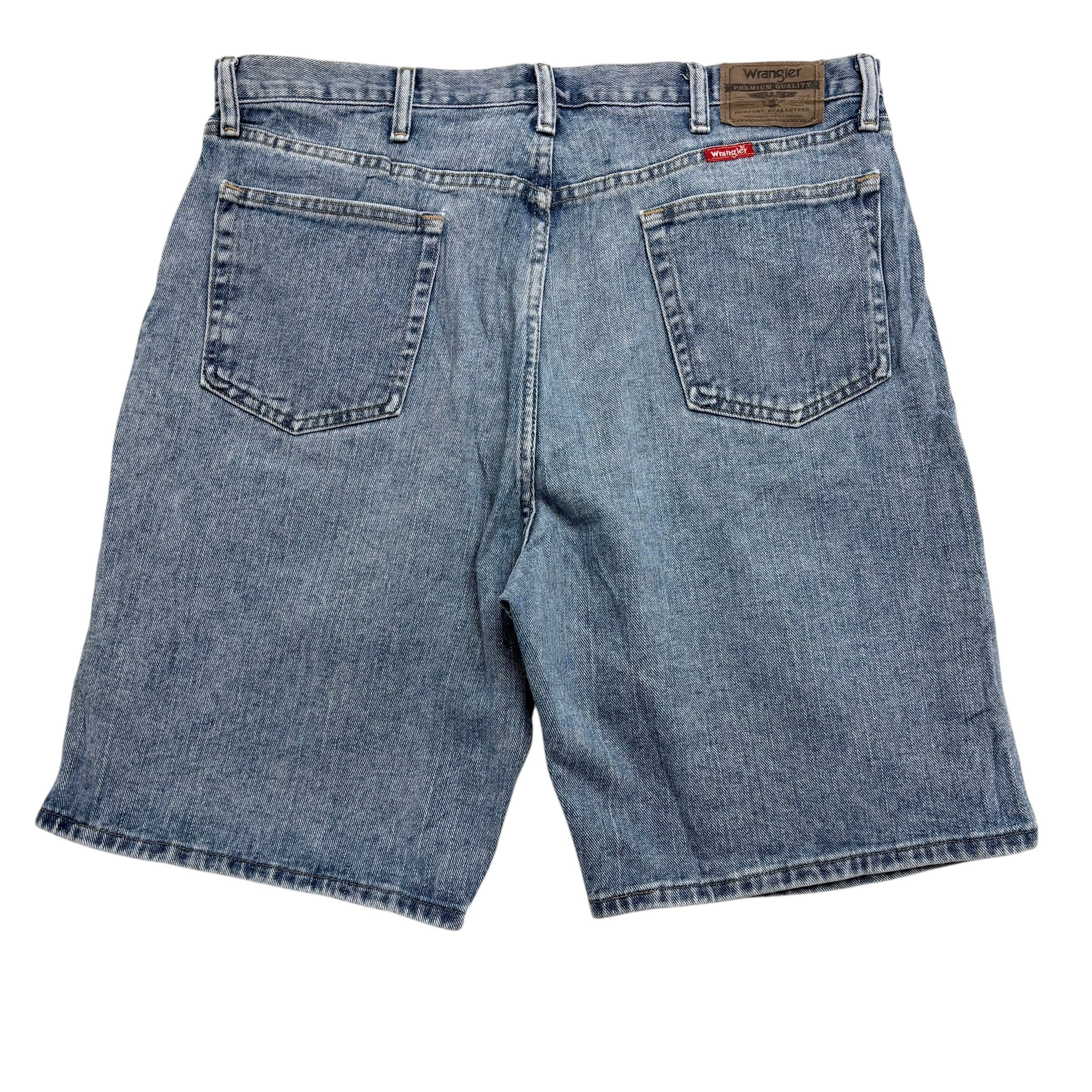 Wrangler Baggy Jorts W38 Mens Denim Shorts Light Blue Relaxed Fit