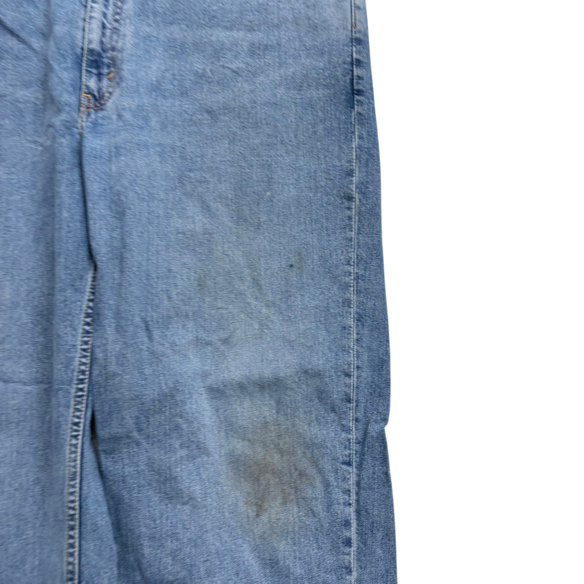 Levis 550 Jeans W42 L30 Mens Mid Blue Relaxed Straight Fit Stretch Denim (F)