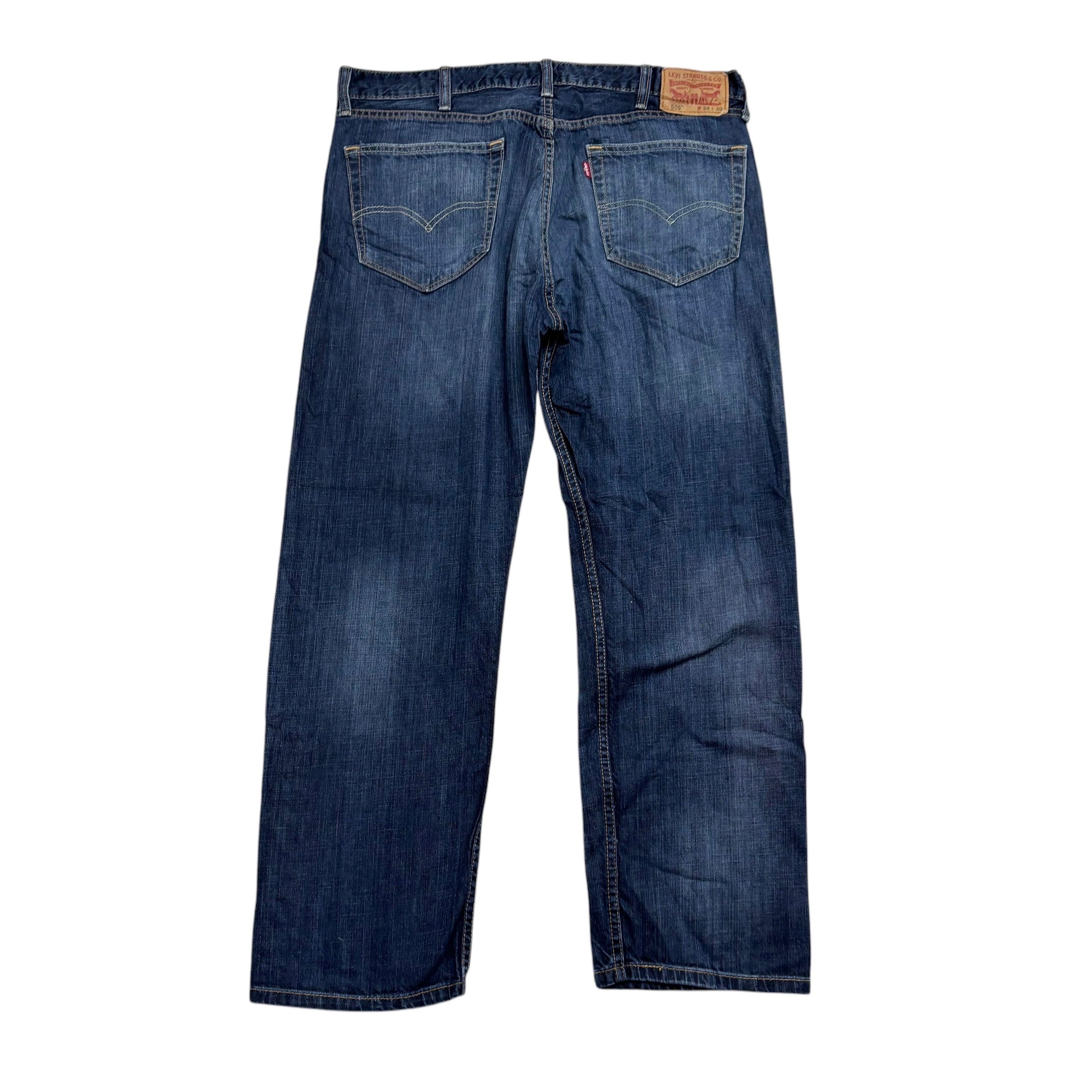 Levis 505 Jeans W38 L30 Mens Dark Blue Regular Straight Fit Denim