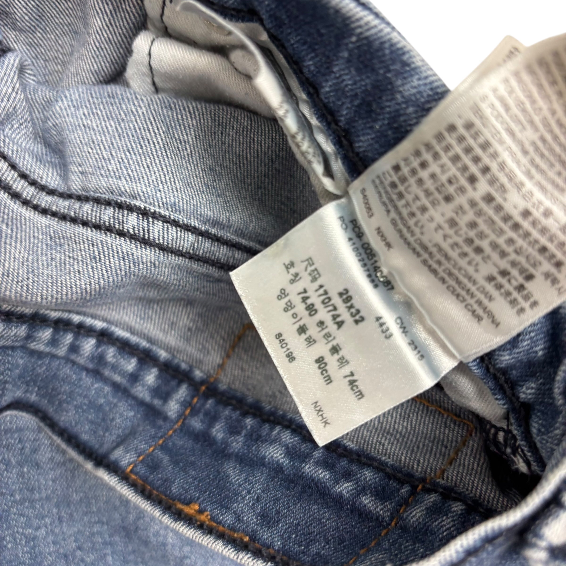 Levis 514 Jeans W29 L31 Mens Navy Blue Slim Straight Fit Stretch Denim