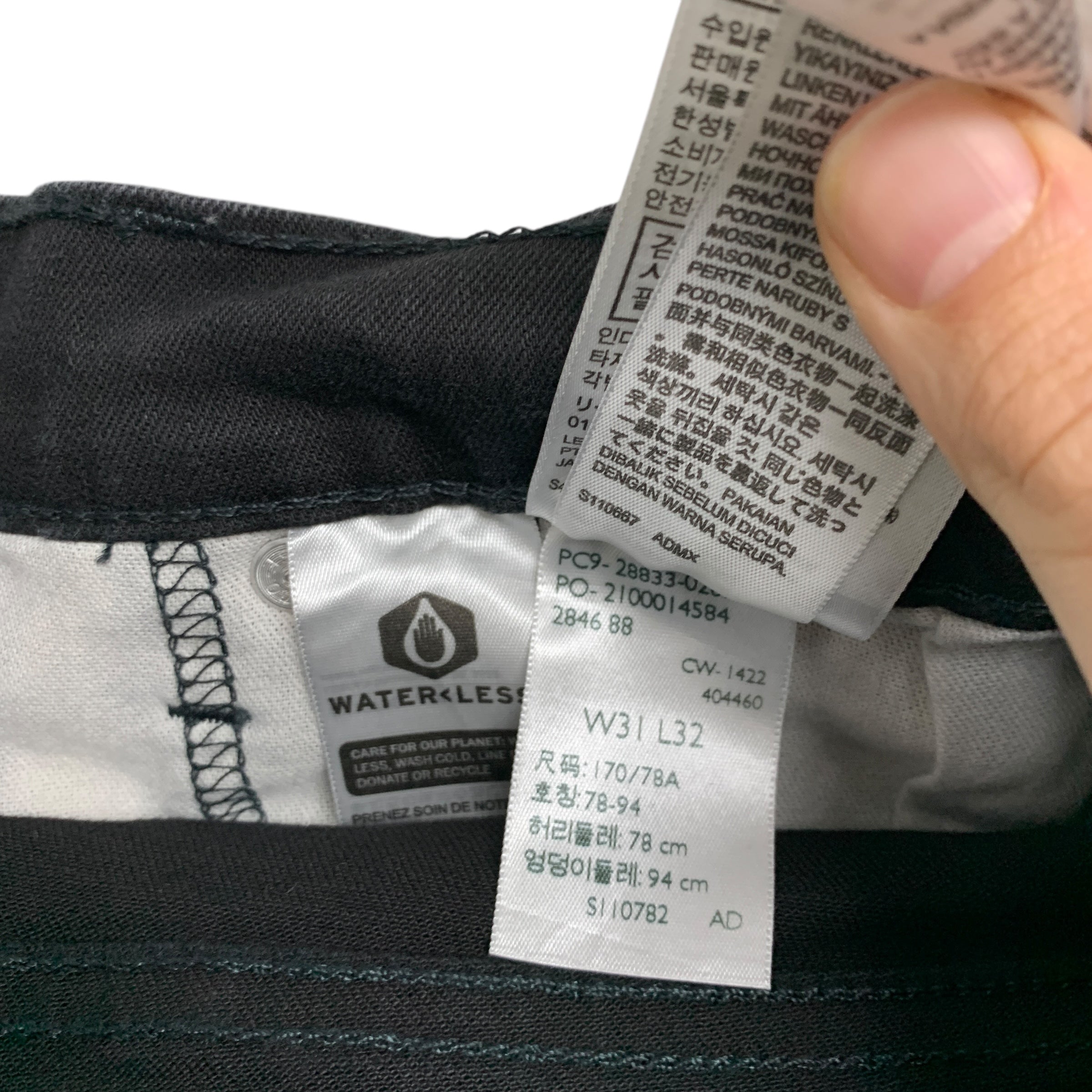 Levis 512 Jeans W30 L31 Mens Black Slim Tapered Fit Stretch Denim (E)
