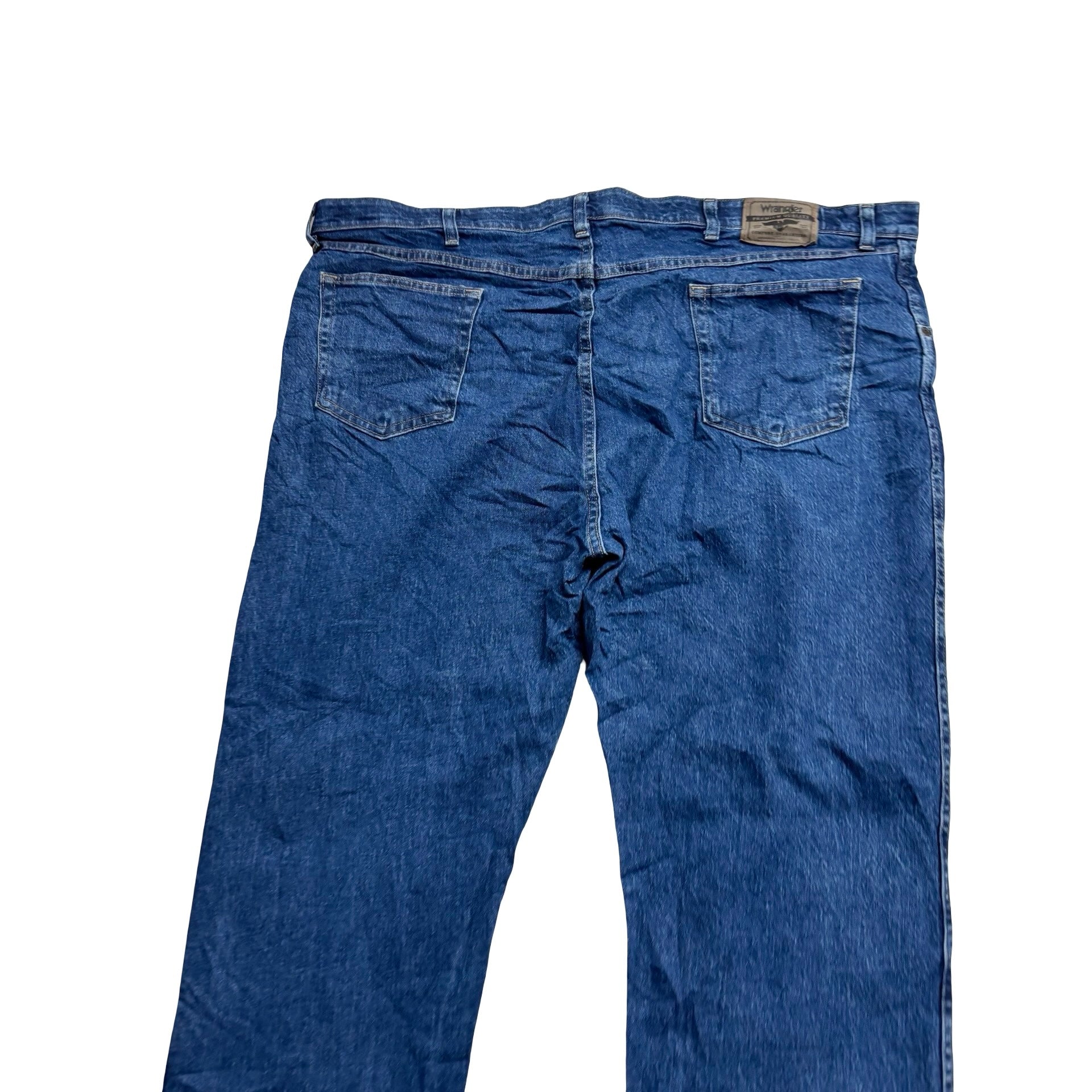 Wrangler Jeans W46 L29 Mens Mid Blue Regular Straight Fit Stretch Denim (E)