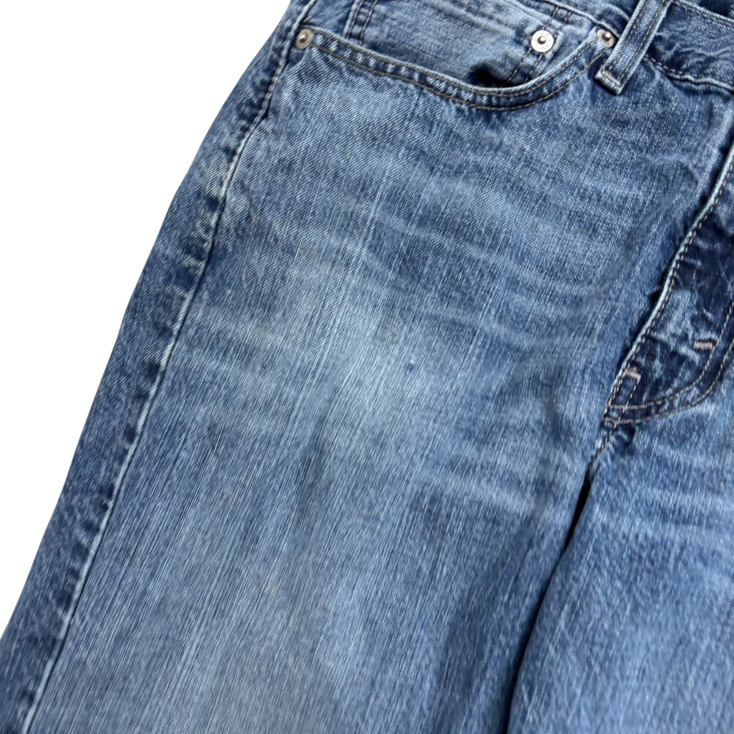 Levis 514 Jeans W32 L30 Mens Mid Blue Regular Straight Fit Denim