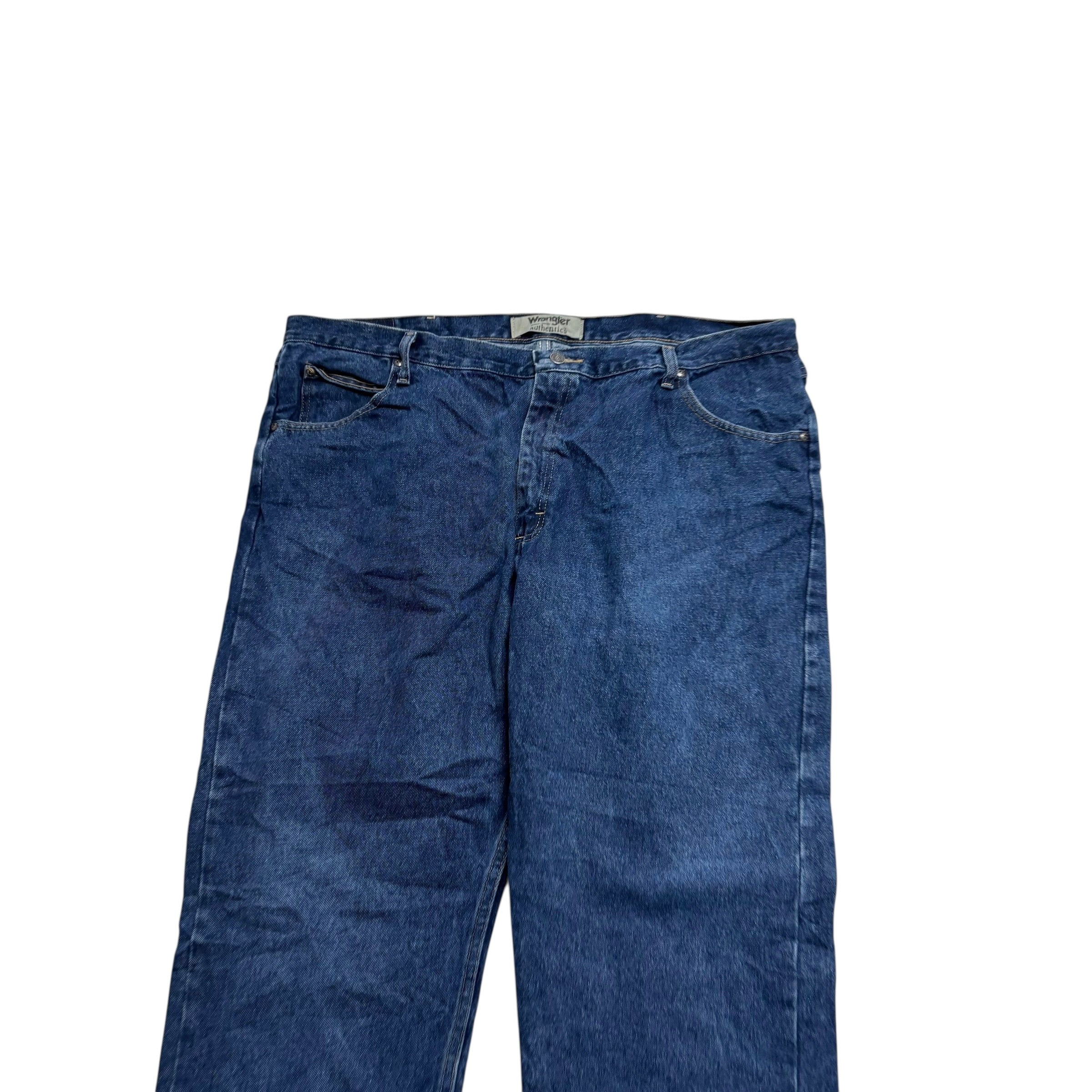 Wrangler Jeans W42 L32 Mens Dark Blue Relaxed Straight Fit Denim (E)