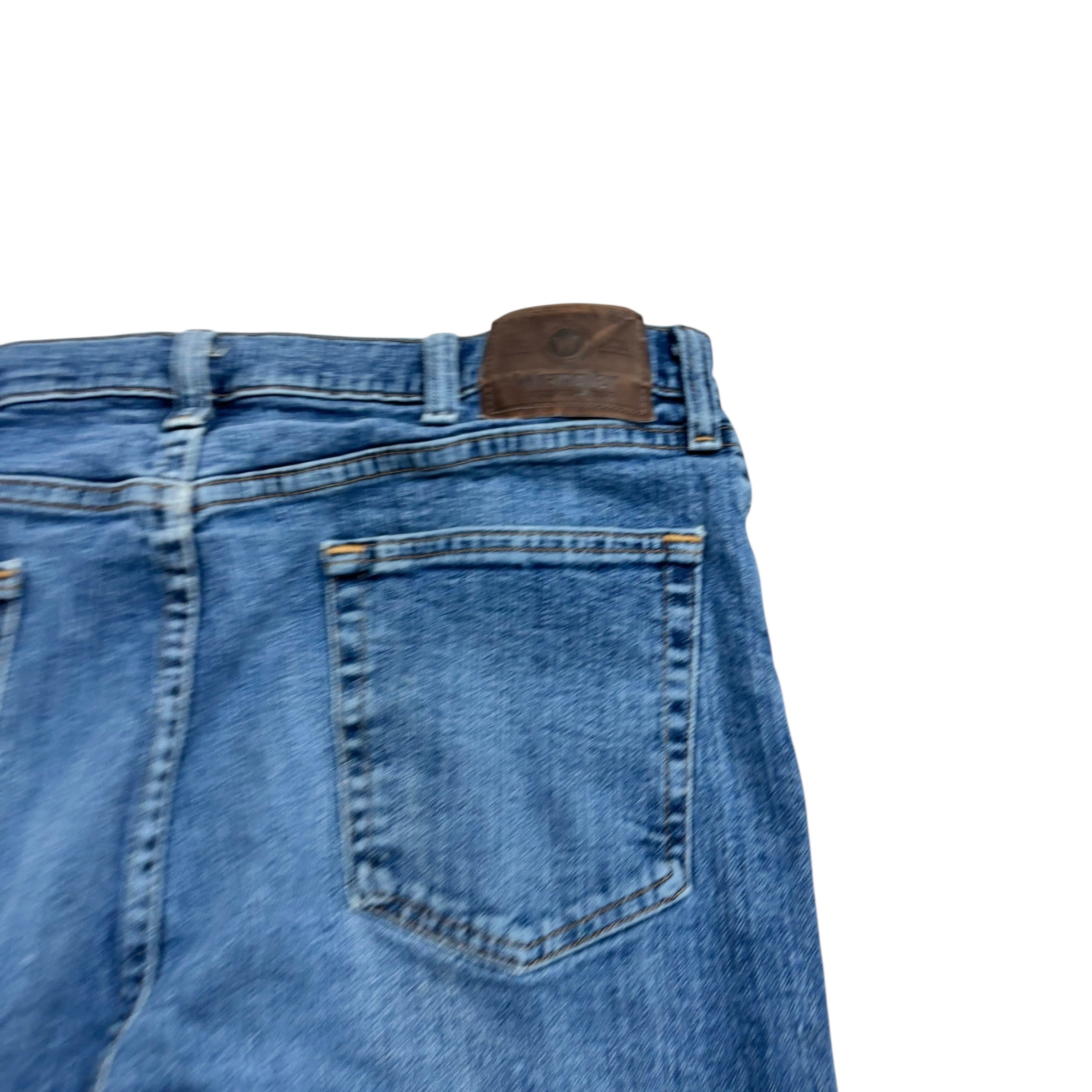 Wrangler Jeans W36 L32 Mens Mid Blue Regular Straight Fit Stretch Denim (E)